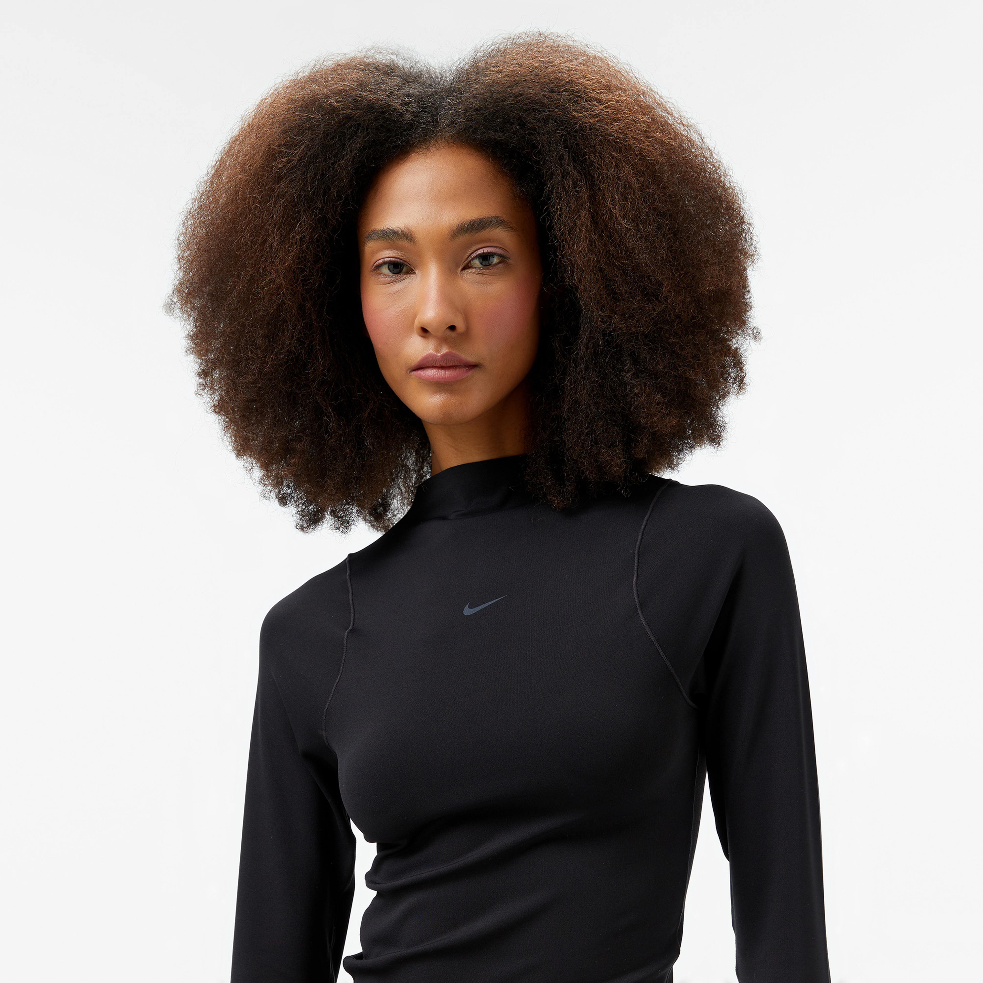 Nike Dri-Fit Zenvy Kadın Siyah Uzun Kollu T-Shirt