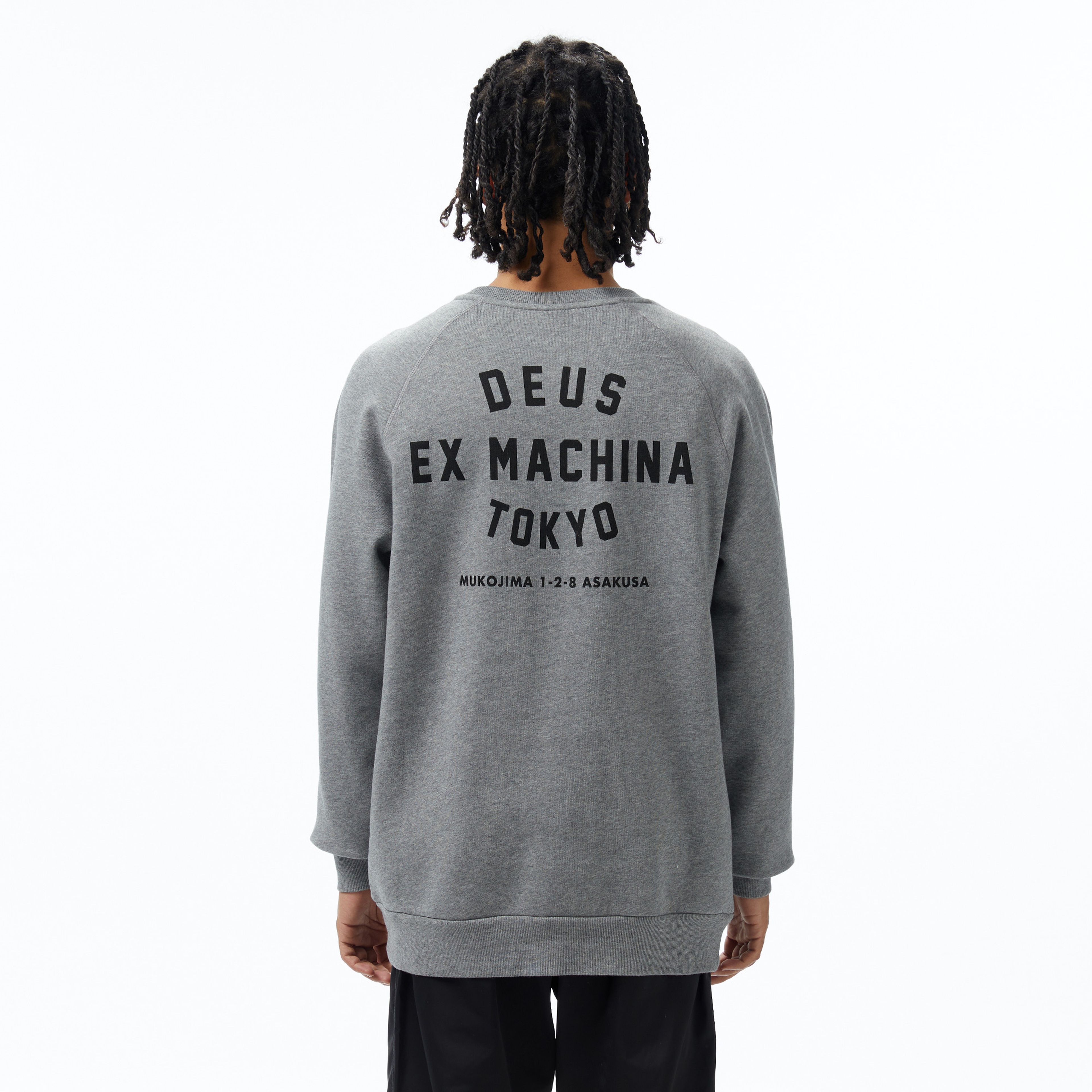Deus Ex Machina Tokyo Address Crew Erkek Gri Sweatshirt