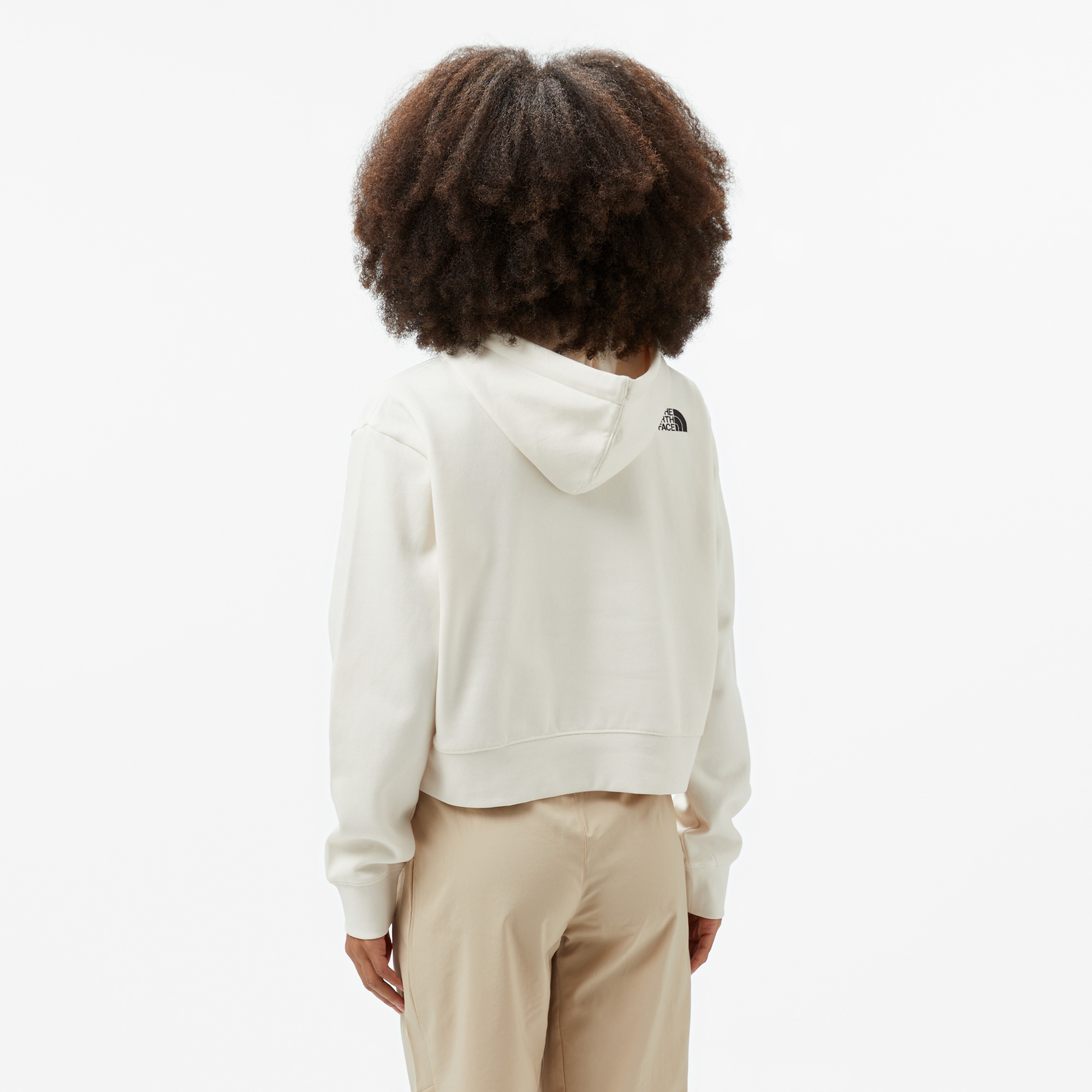 The North Face Essential Crop Kadın Beyaz Sweatshirt