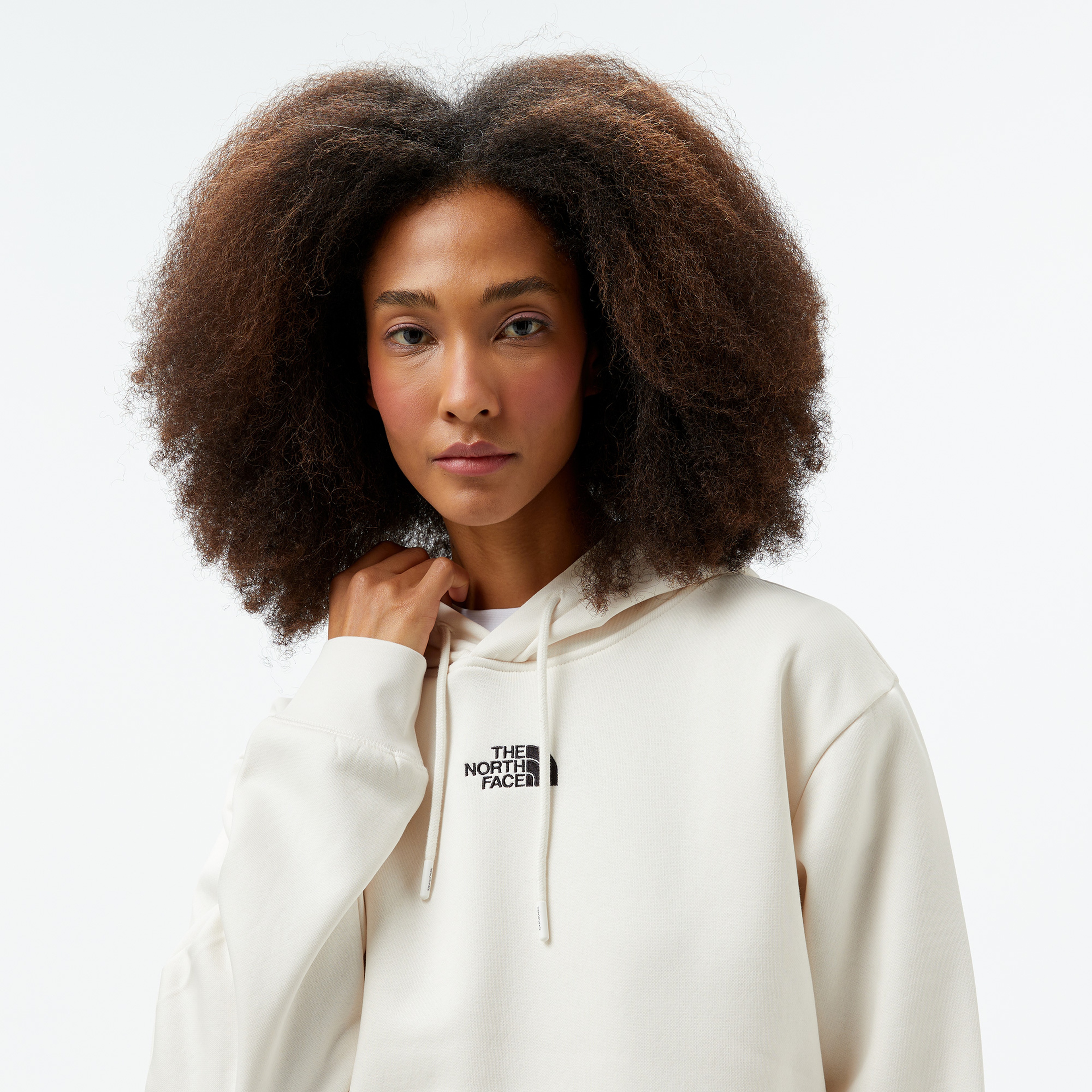 The North Face Essential Crop Kadın Beyaz Sweatshirt