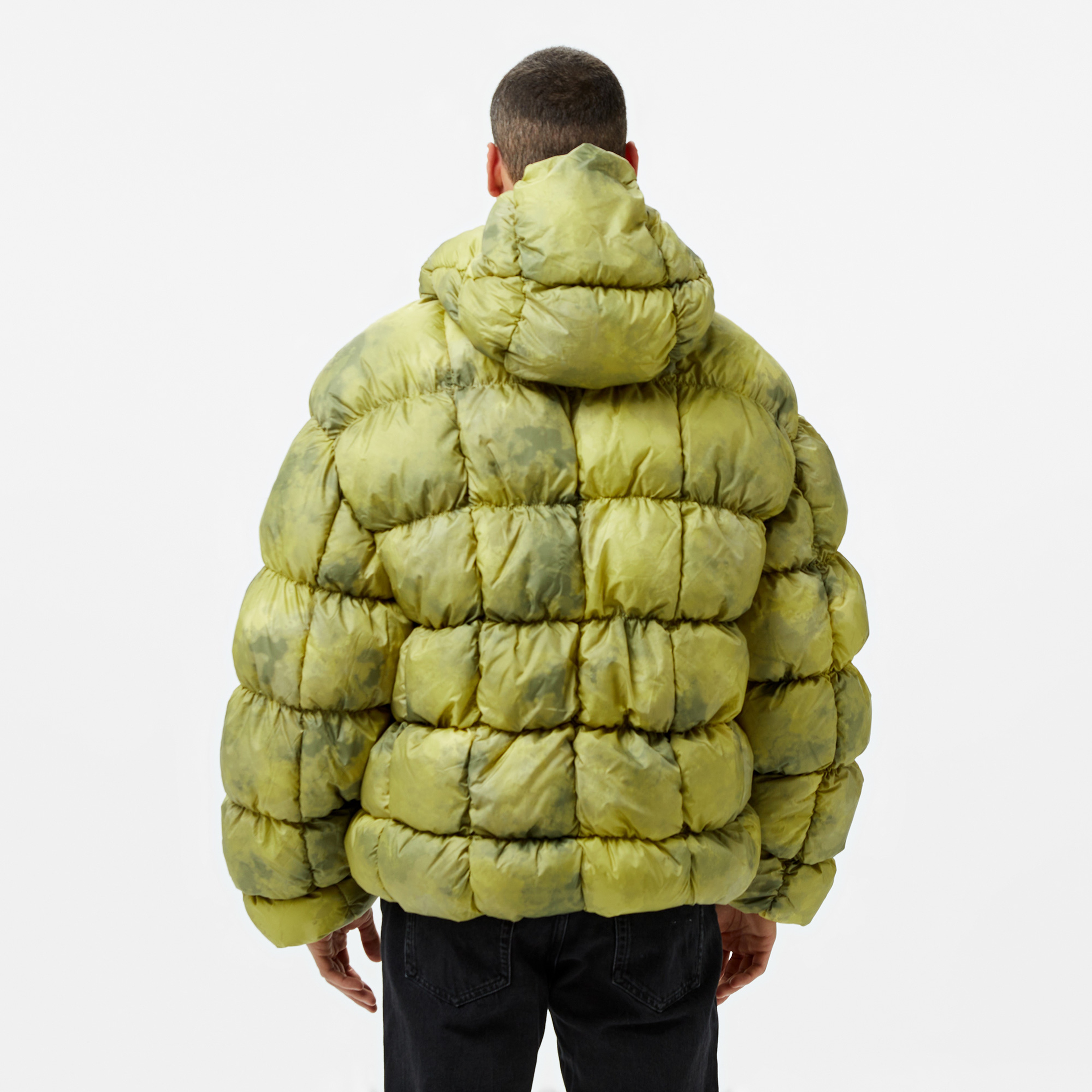 Karl Kani Sport Patch Square Quilted Tie Dye Puffer Erkek Yeşil Mont