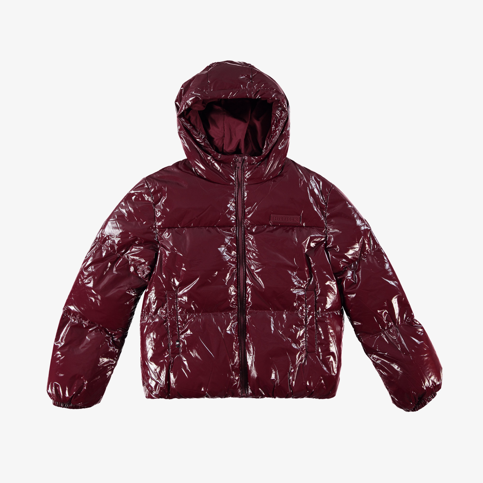 Tommy Hilfiger New York Glossy Puffer Çocuk Bordo Mont