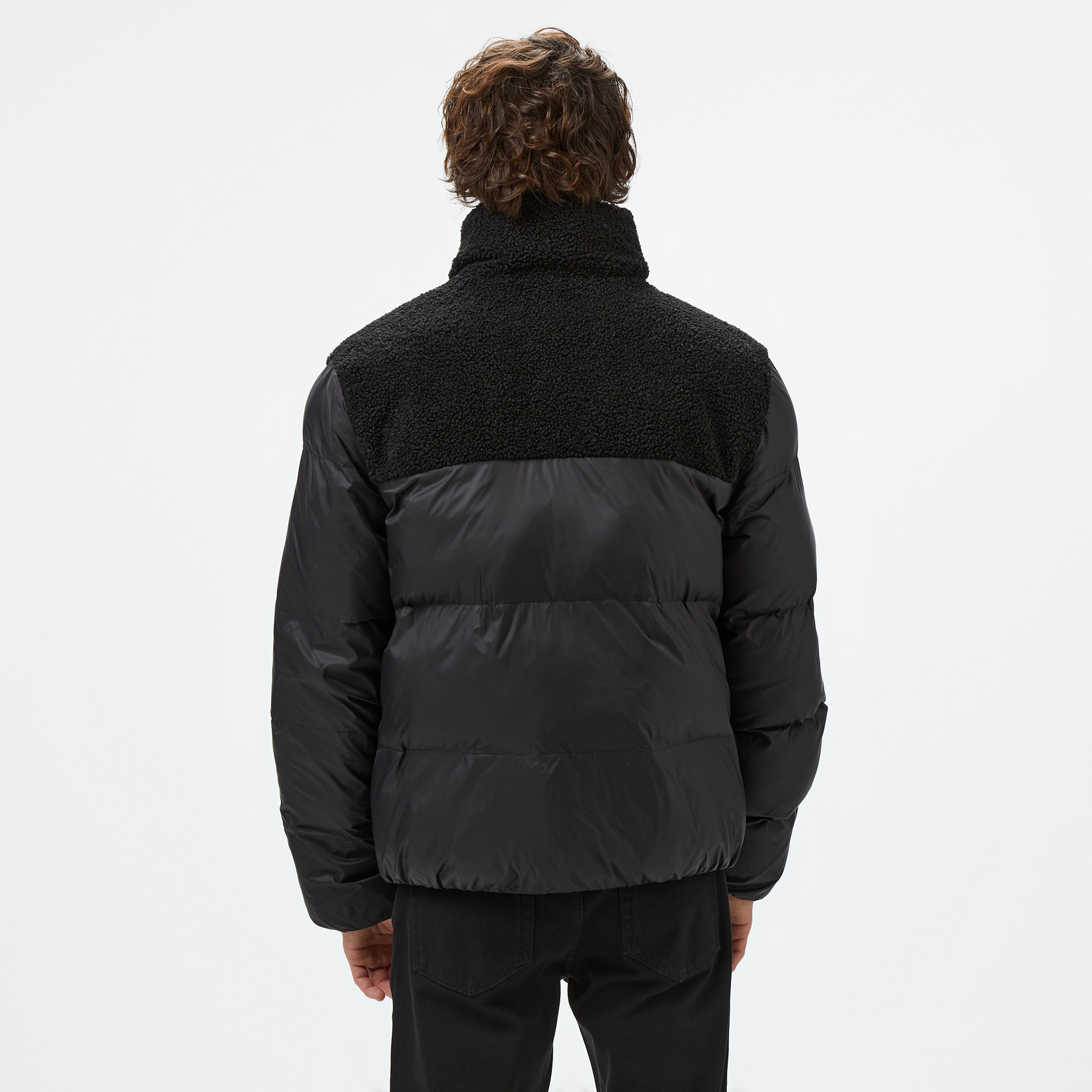 Calvin Klein Jeans Sherpa Puffer Erkek Siyah Mont