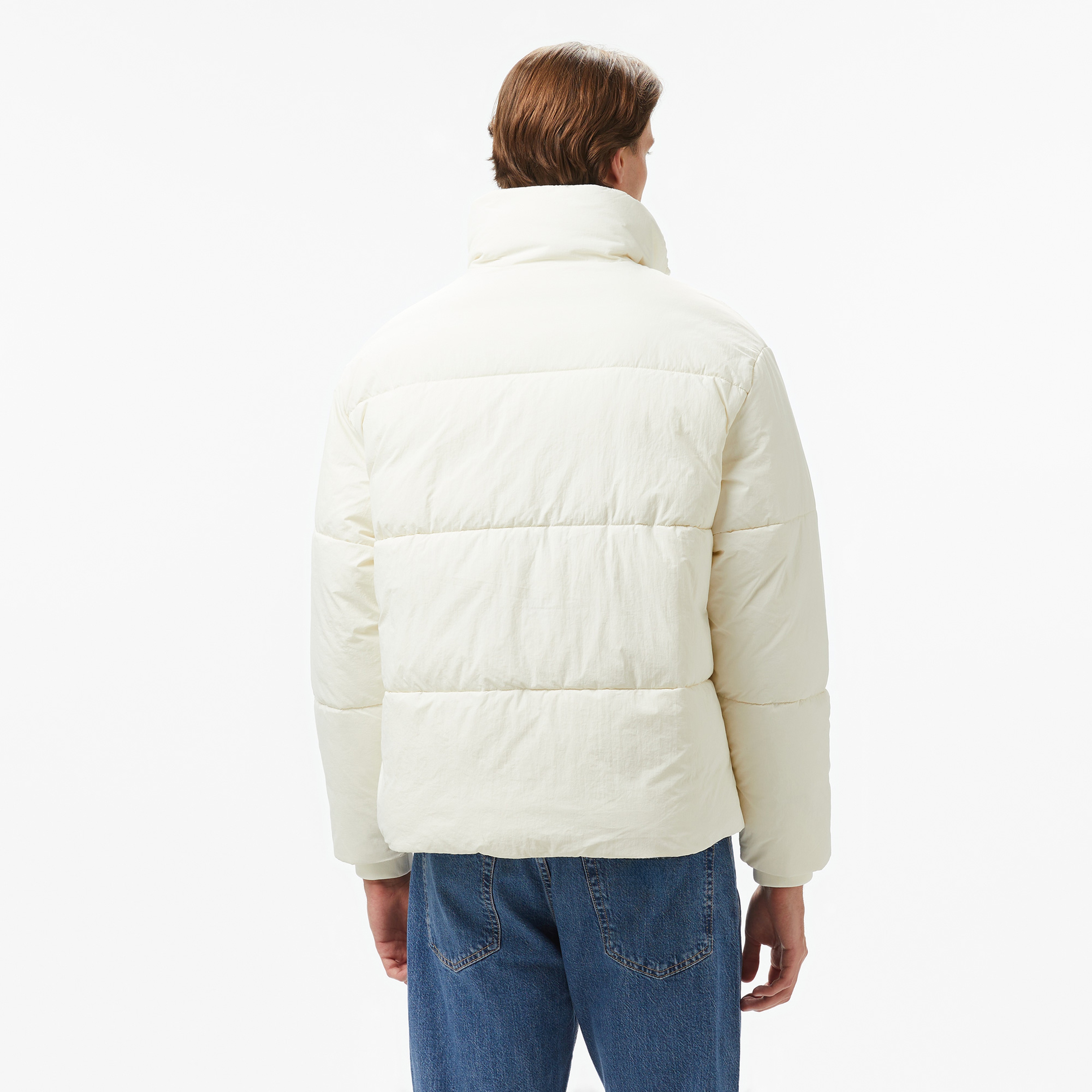 Calvin Klein Jeans Chenille Puffer Erkek Beyaz Mont