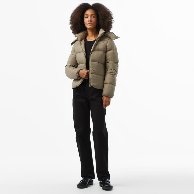 Calvin Klein Jeans Down Short Puffer Kadın Bej Mont