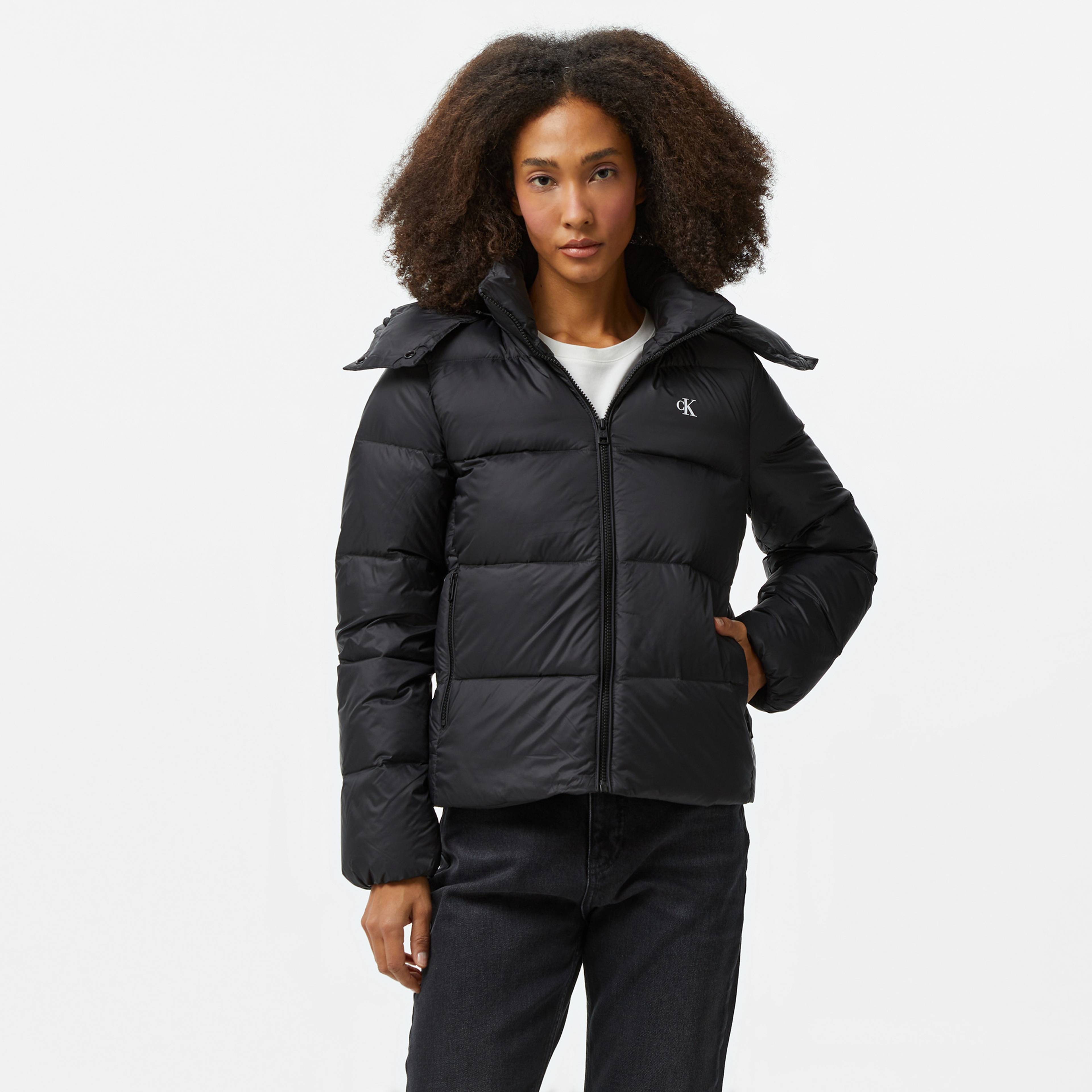 Calvin Klein Jeans Down Short Puffer Kadın Siyah Mont