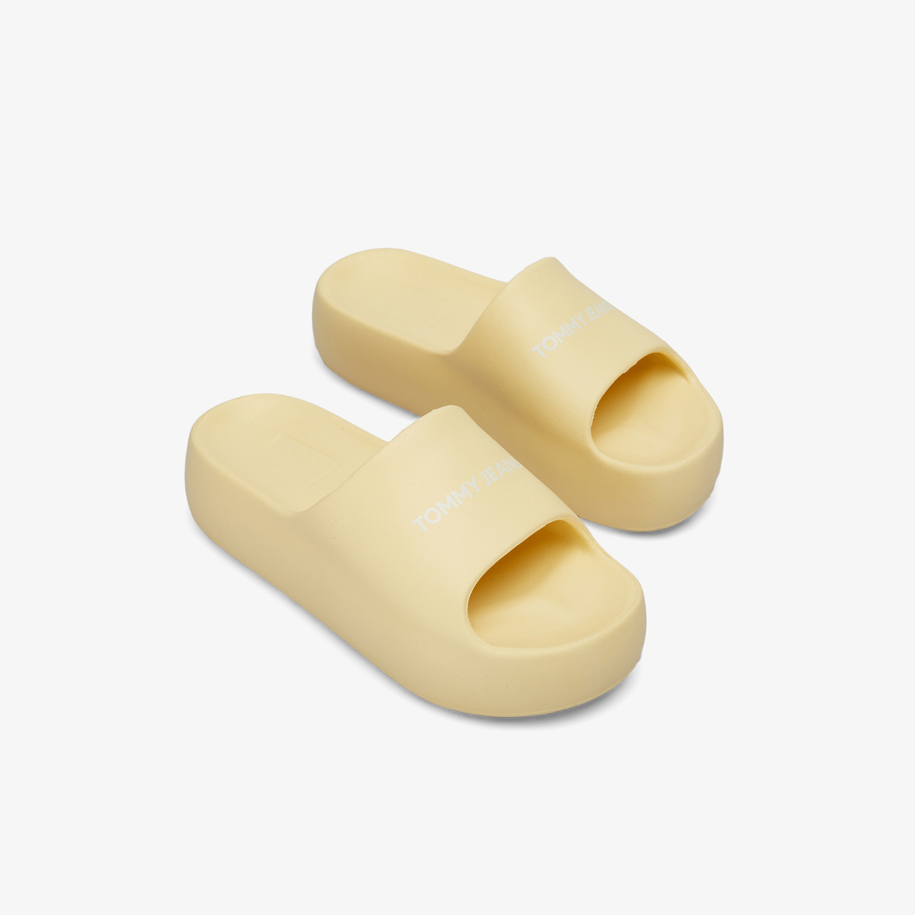 Tommy Jeans Chunky Flatform Slide Kadın Sarı Terlik