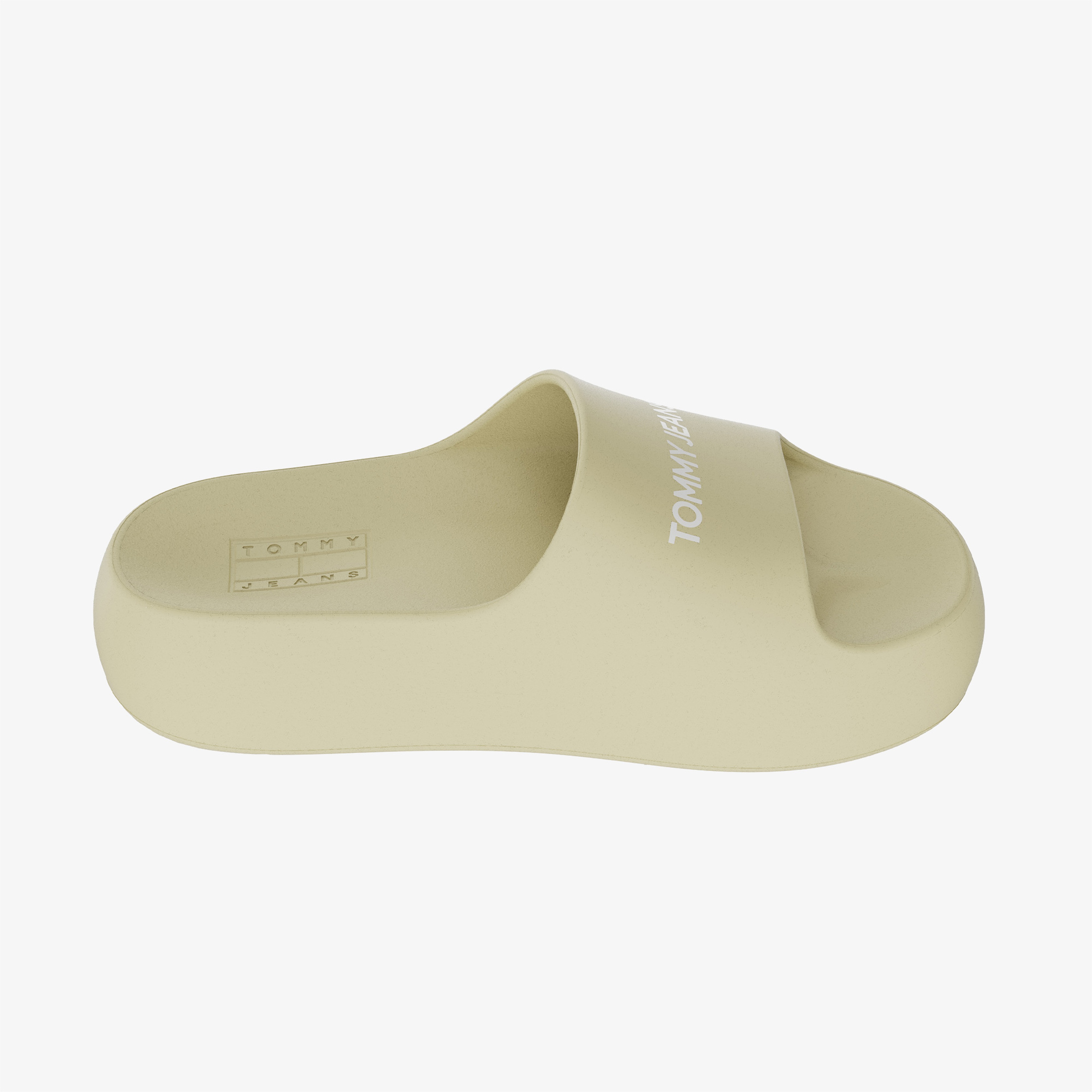 Tommy Jeans Chunky Flatform Slide Kadın Sarı Terlik