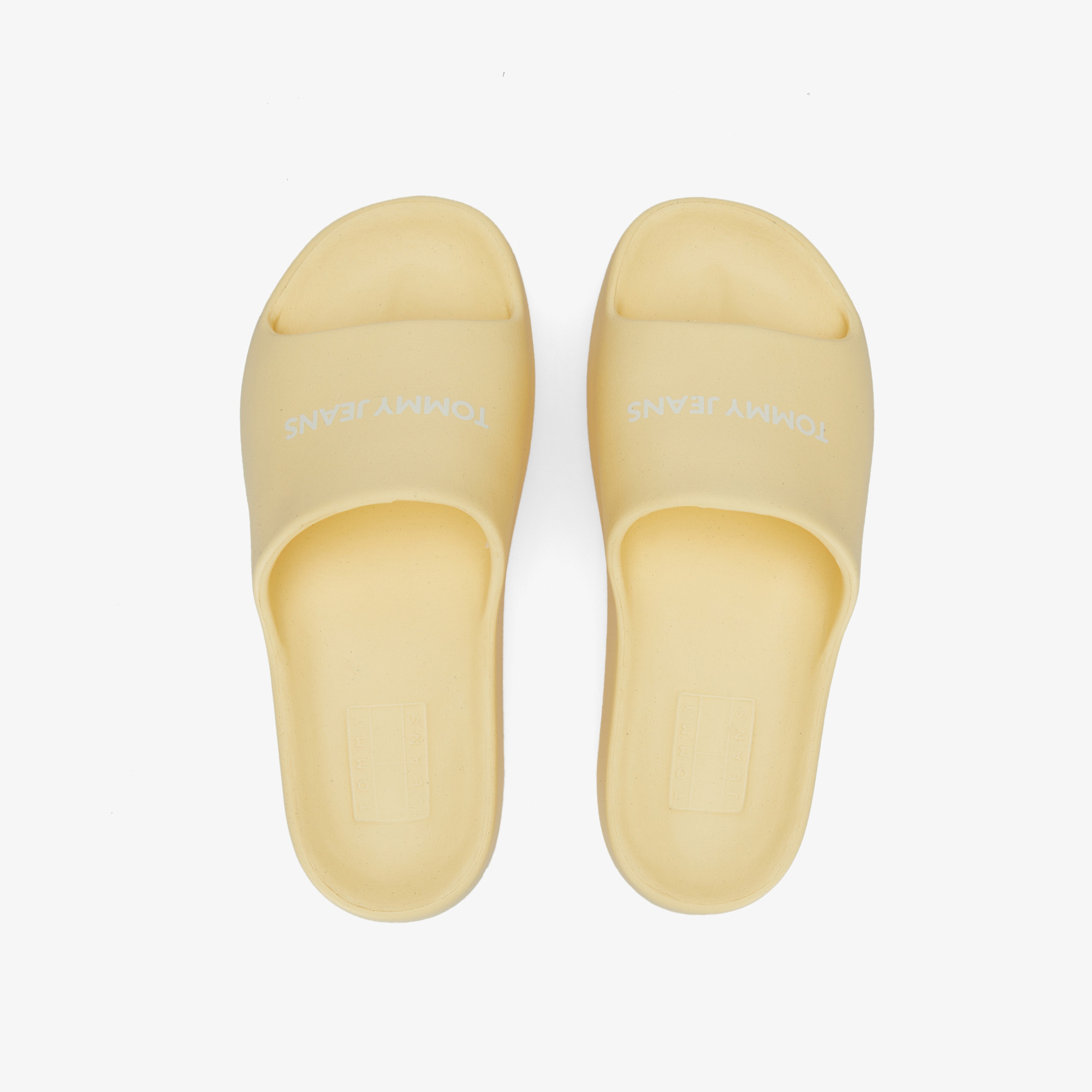 Tommy Jeans Chunky Flatform Slide Kadın Sarı Terlik