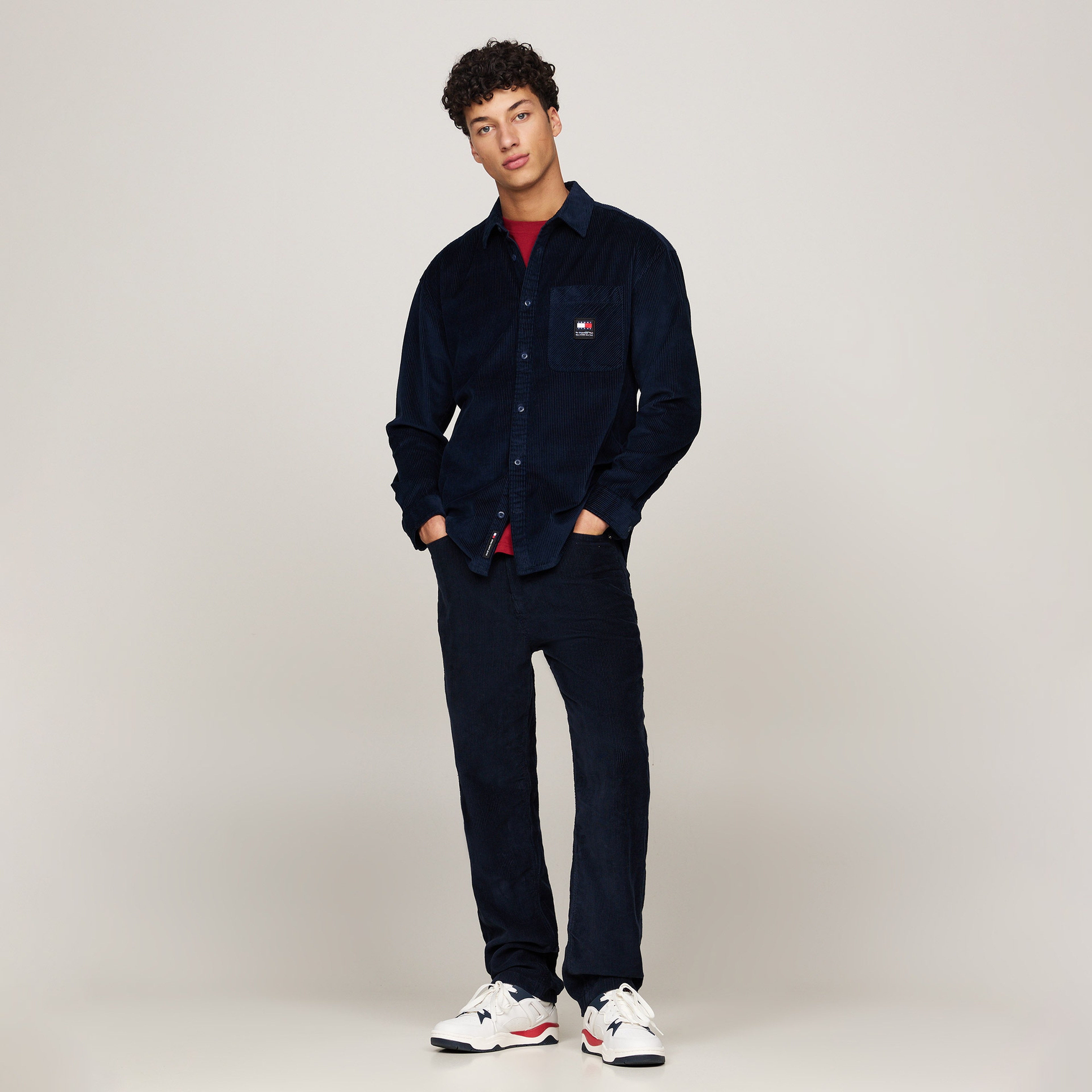 Tommy Jeans Erkek Mavi Gömlek