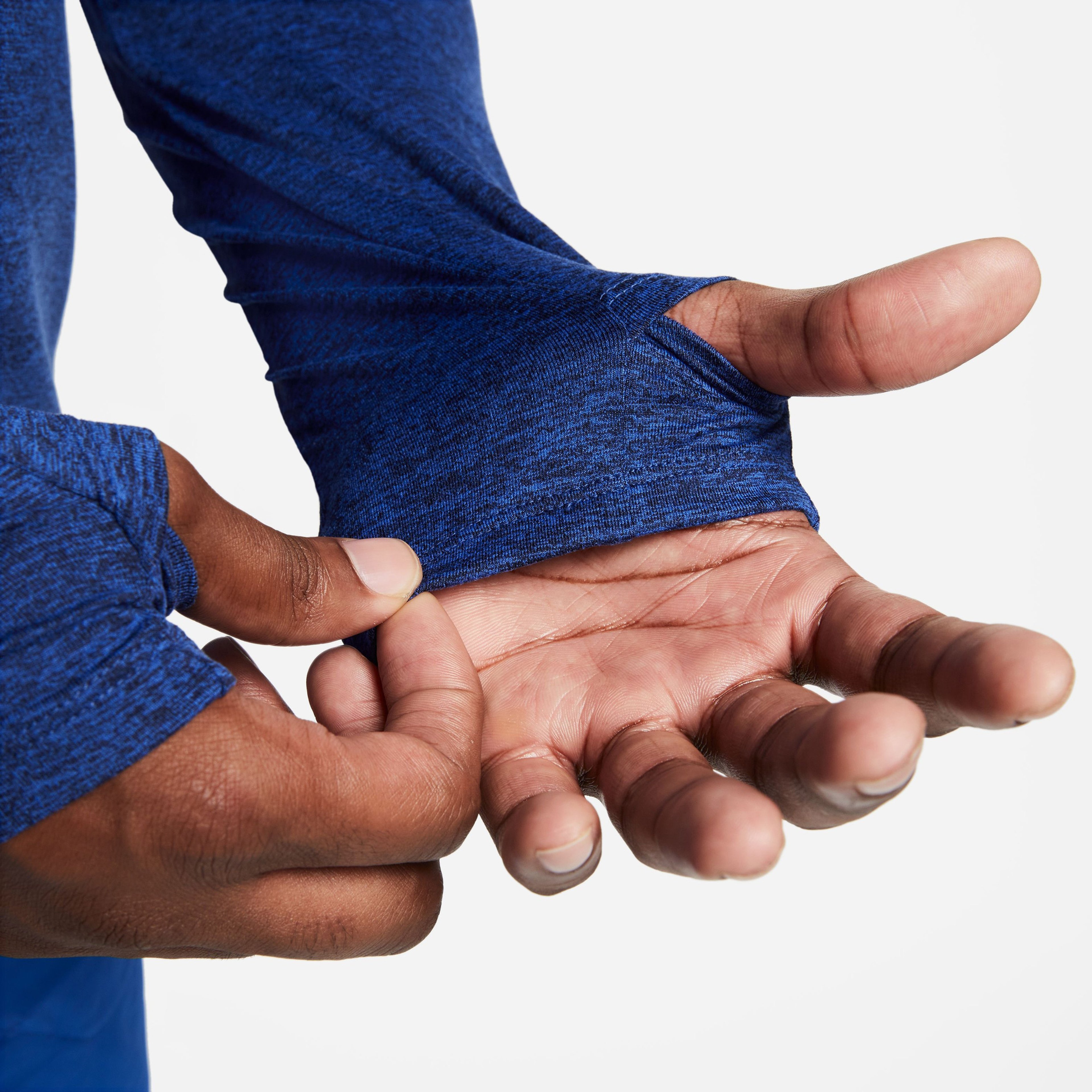 Nike Dri-FIT Element Half Zip Erkek Mavi Uzun Kollu T-Shirt