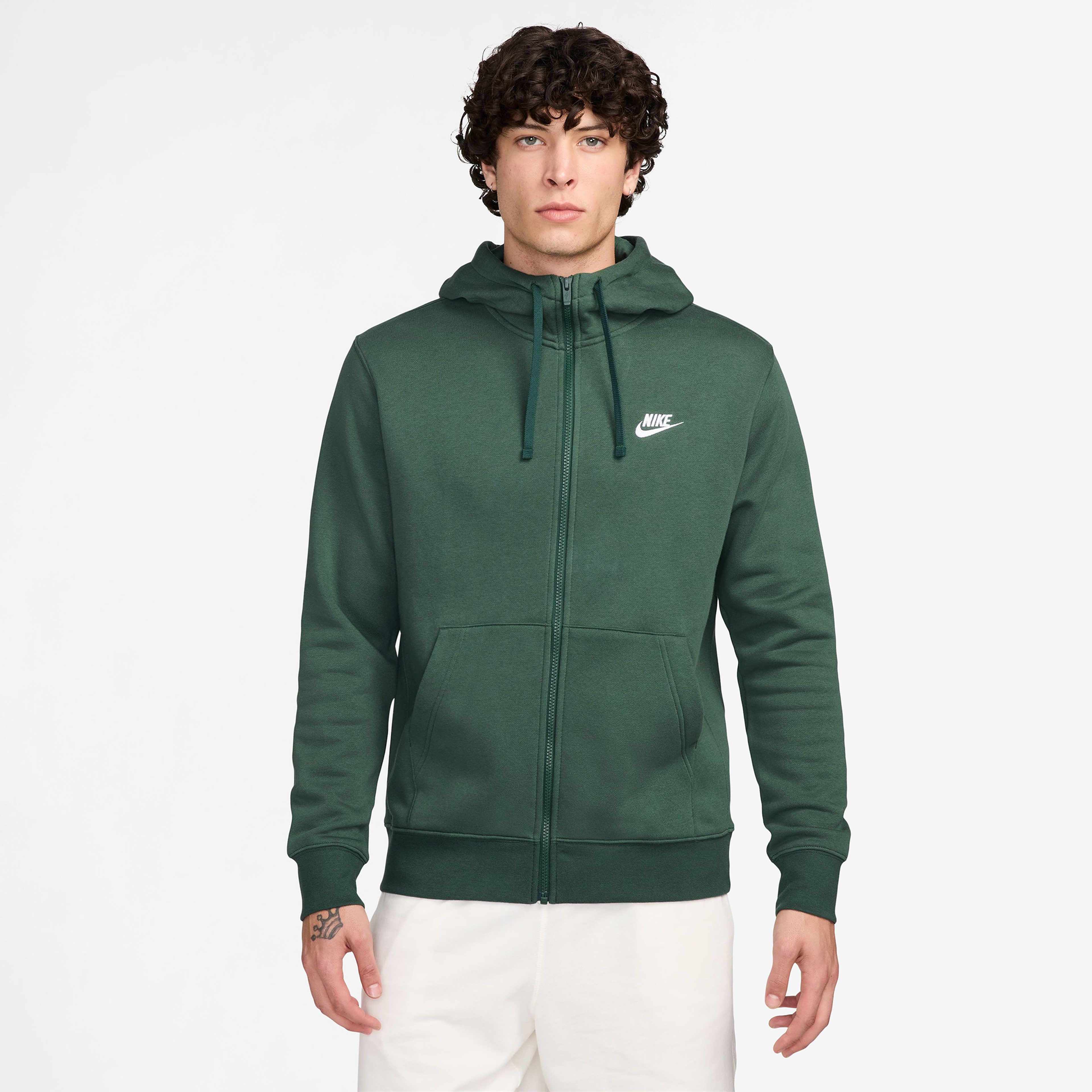 Nike Sportswear Club Fleece Erkek Yeşil Sweatshirt