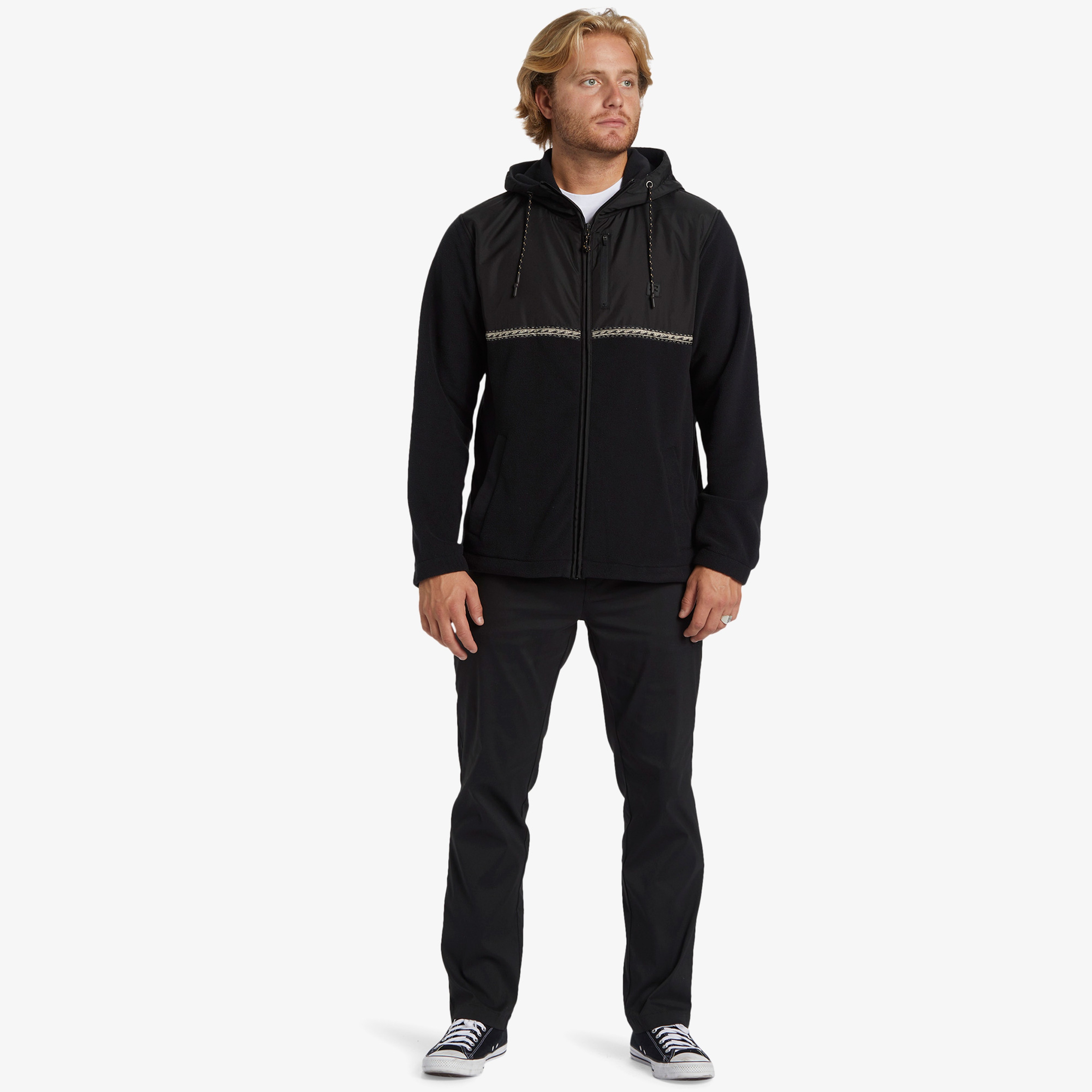 Billabong Boundary Lite Zip Erkek Siyah Polar