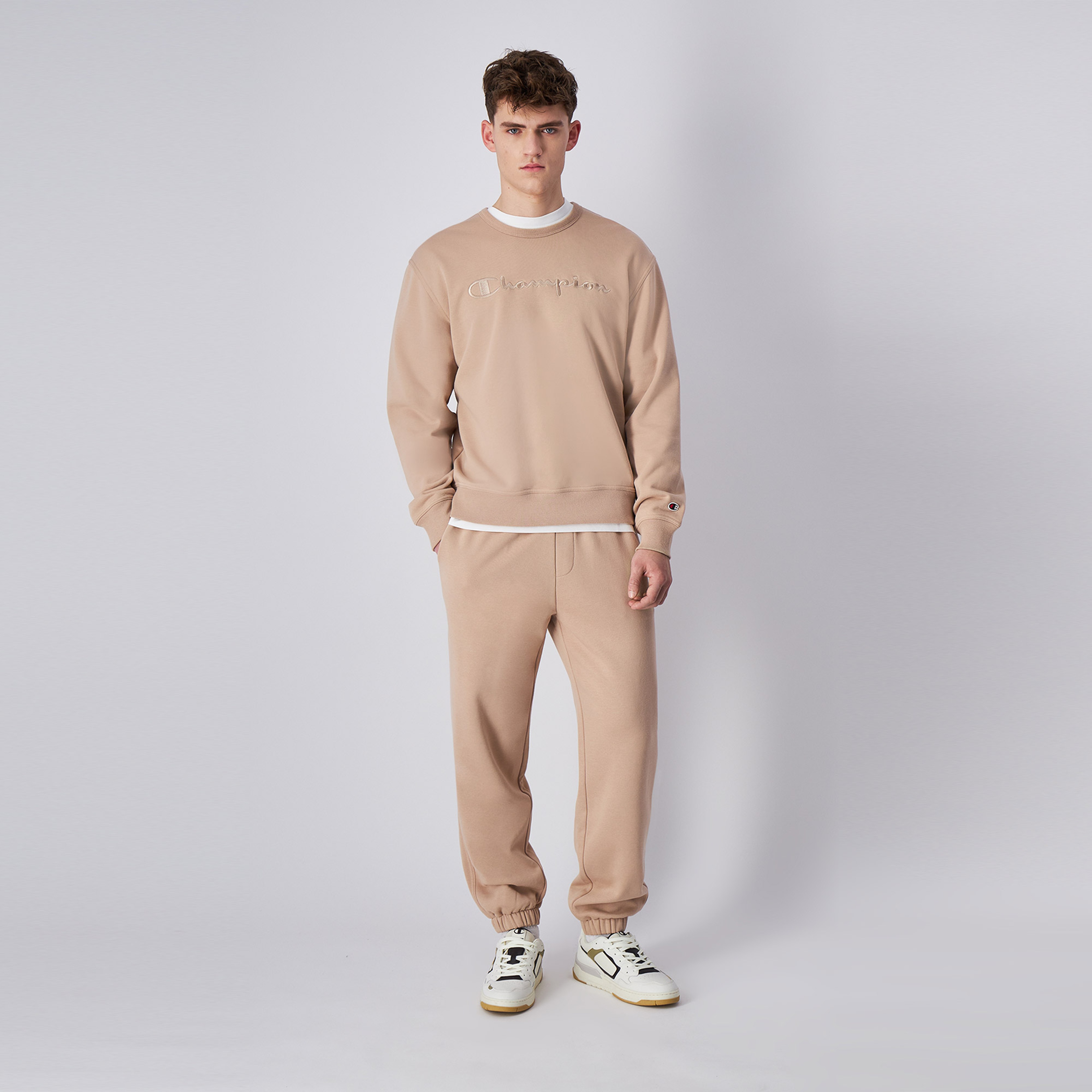 Champion Erkek Bej Sweatshirt