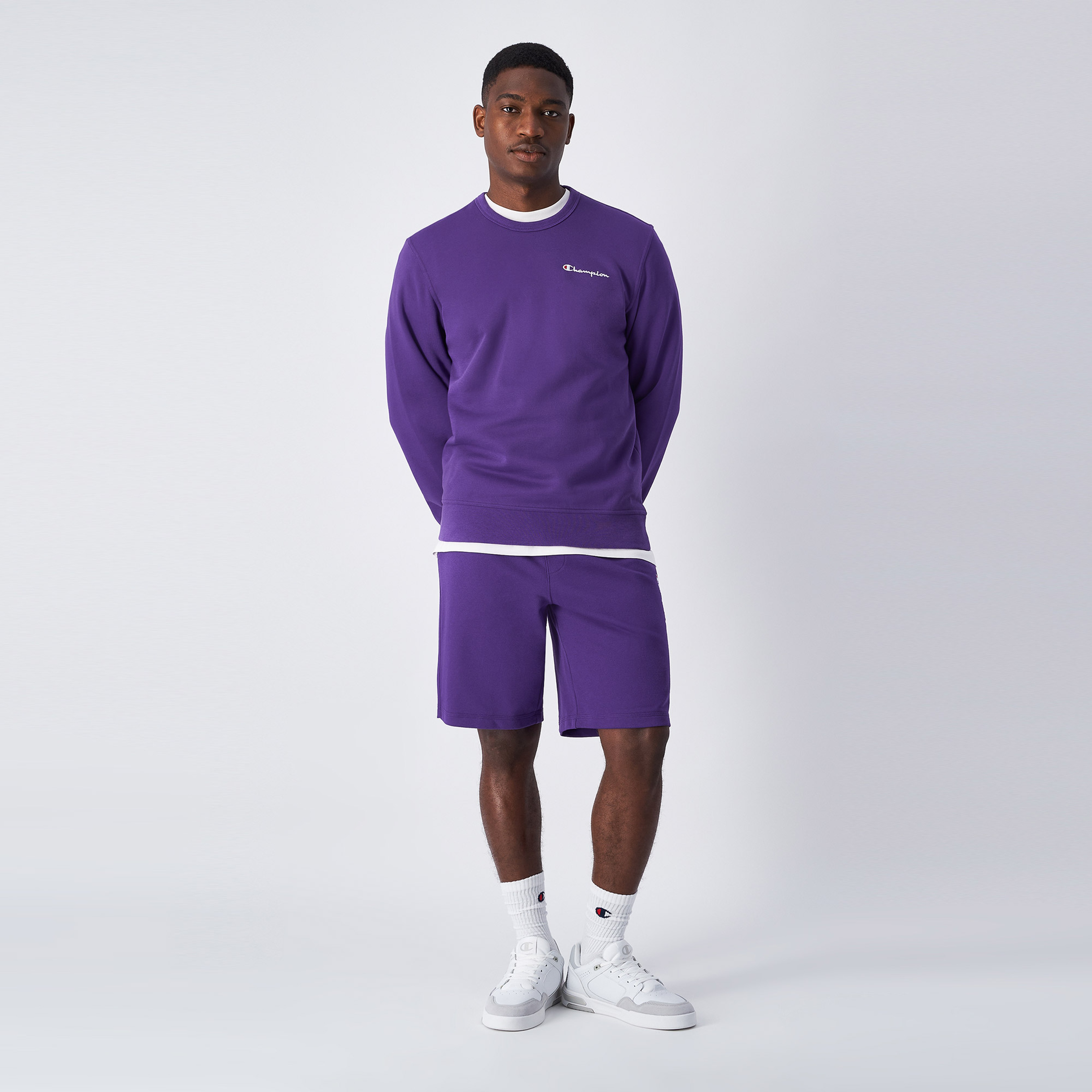 Champion Erkek Mor Sweatshirt