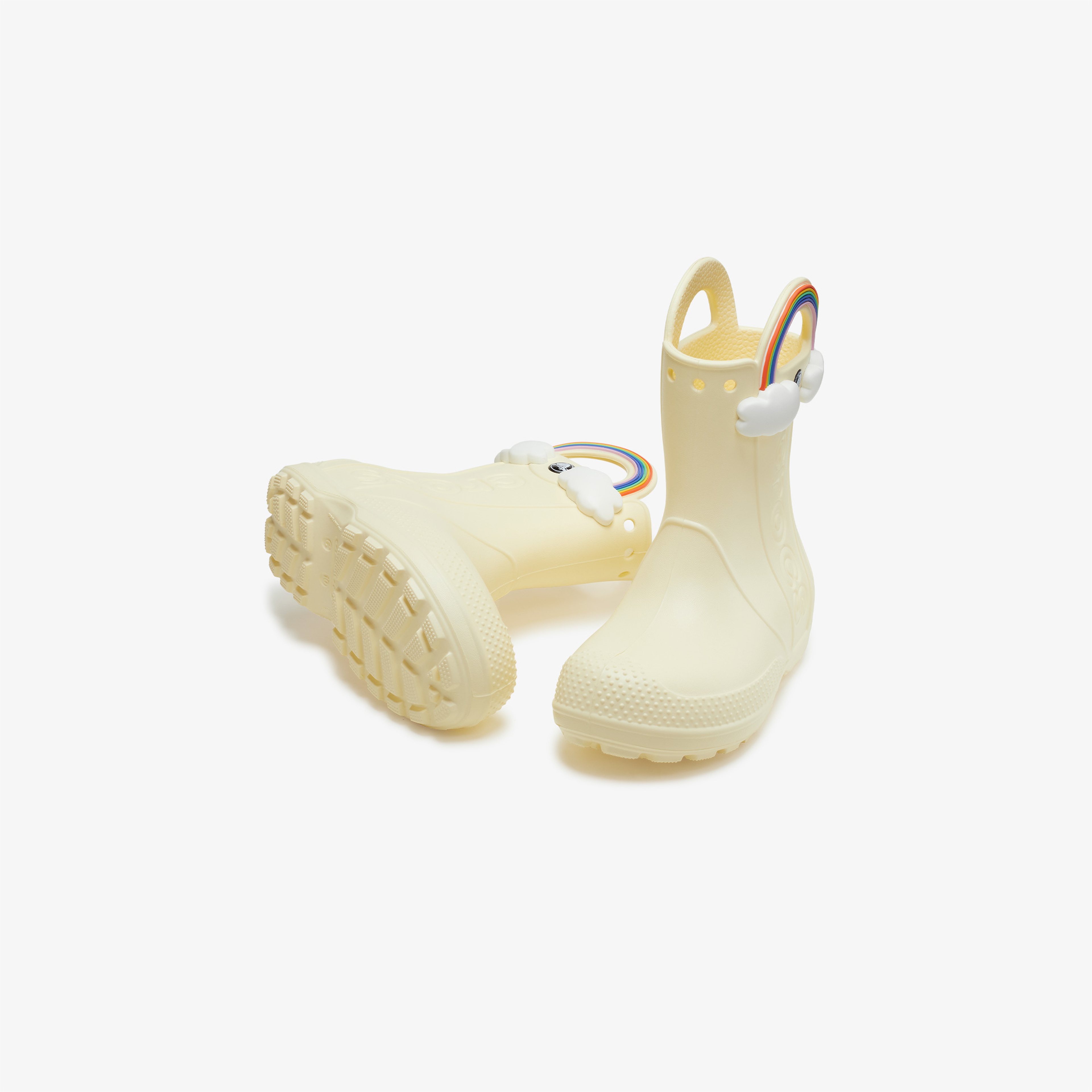 Crocs Handle It Rainbow Rain Boot K Çocuk Krem Bot