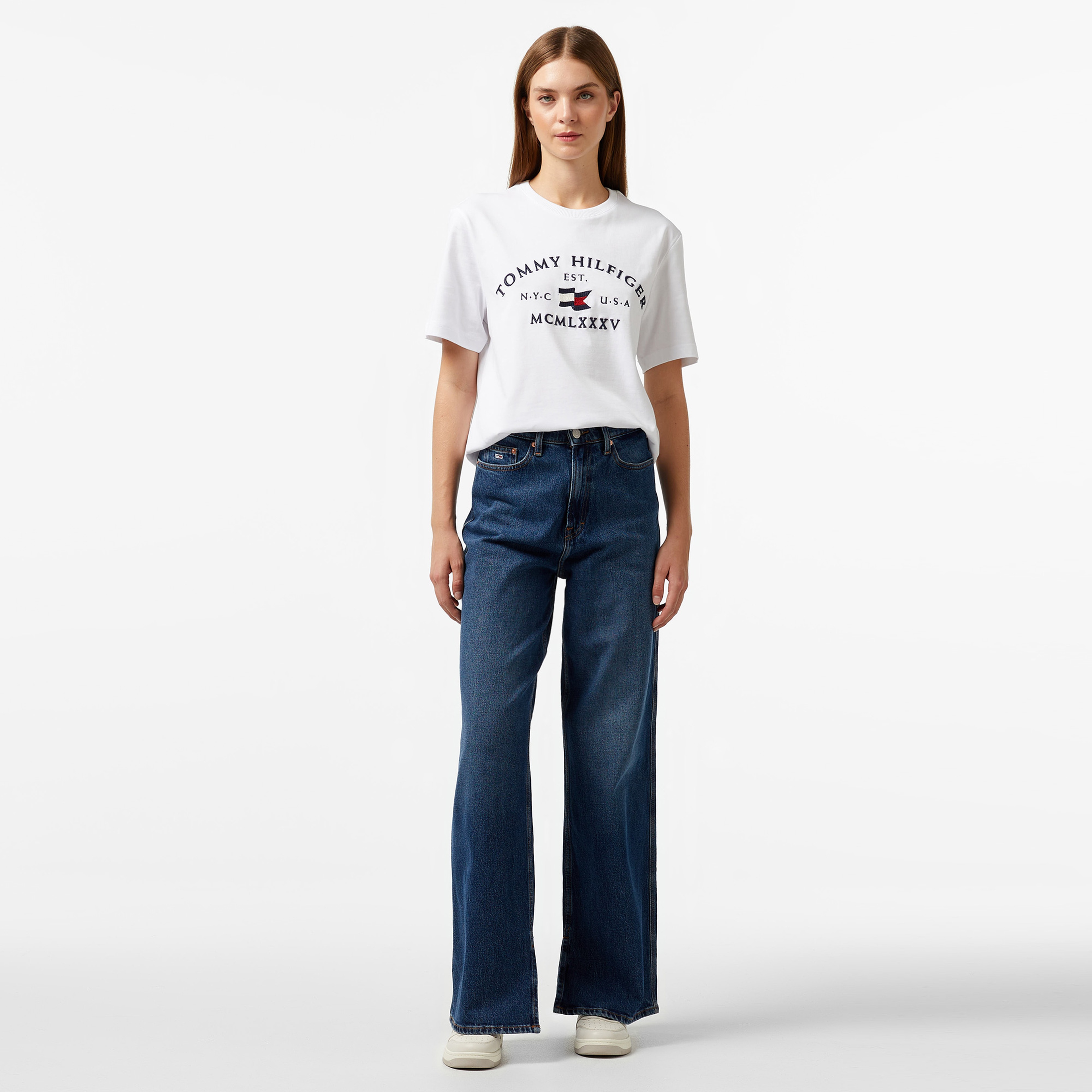 Tommy Hilfiger Erkek Beyaz T-Shirt