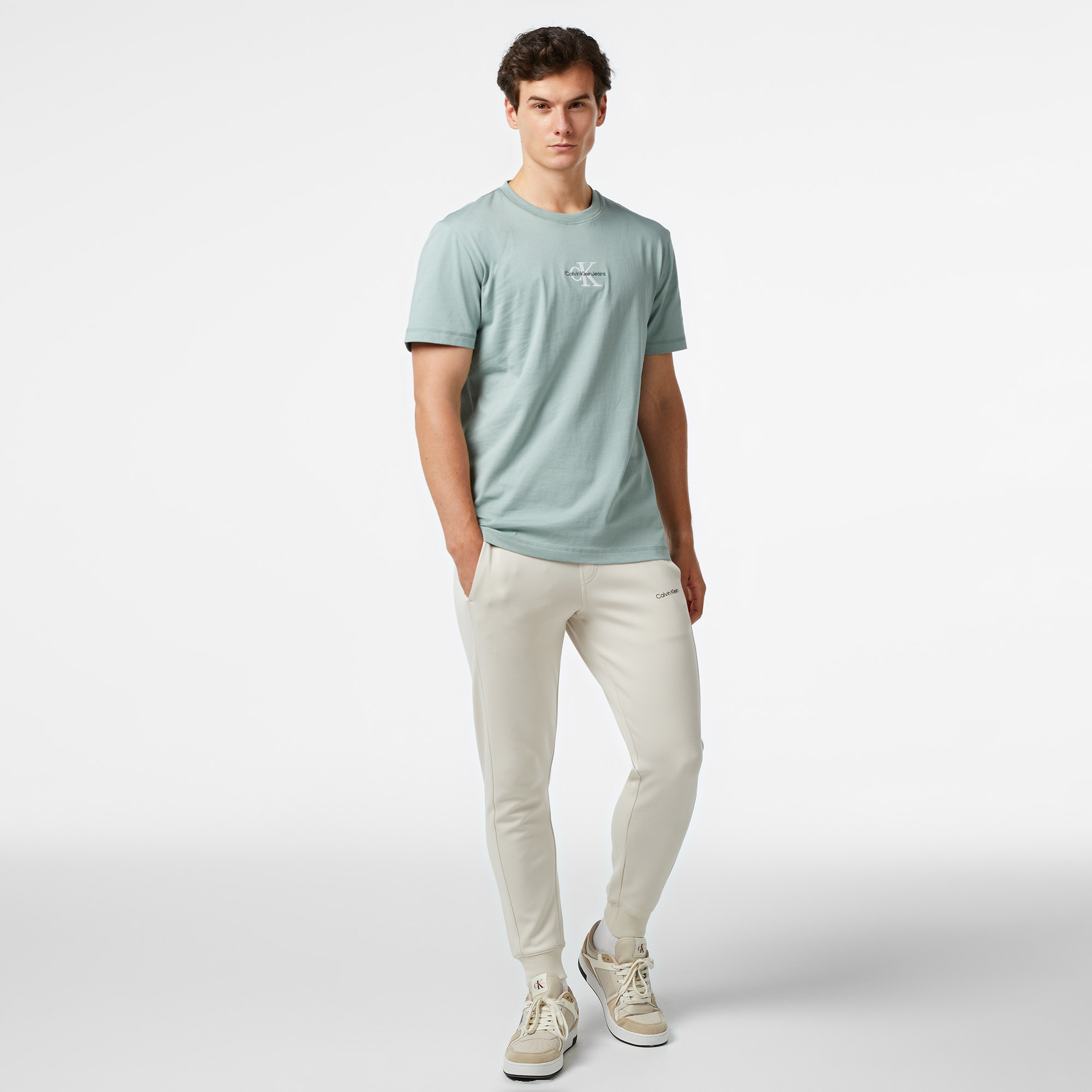 Calvin Klein Jeans Erkek Gri T-Shirt