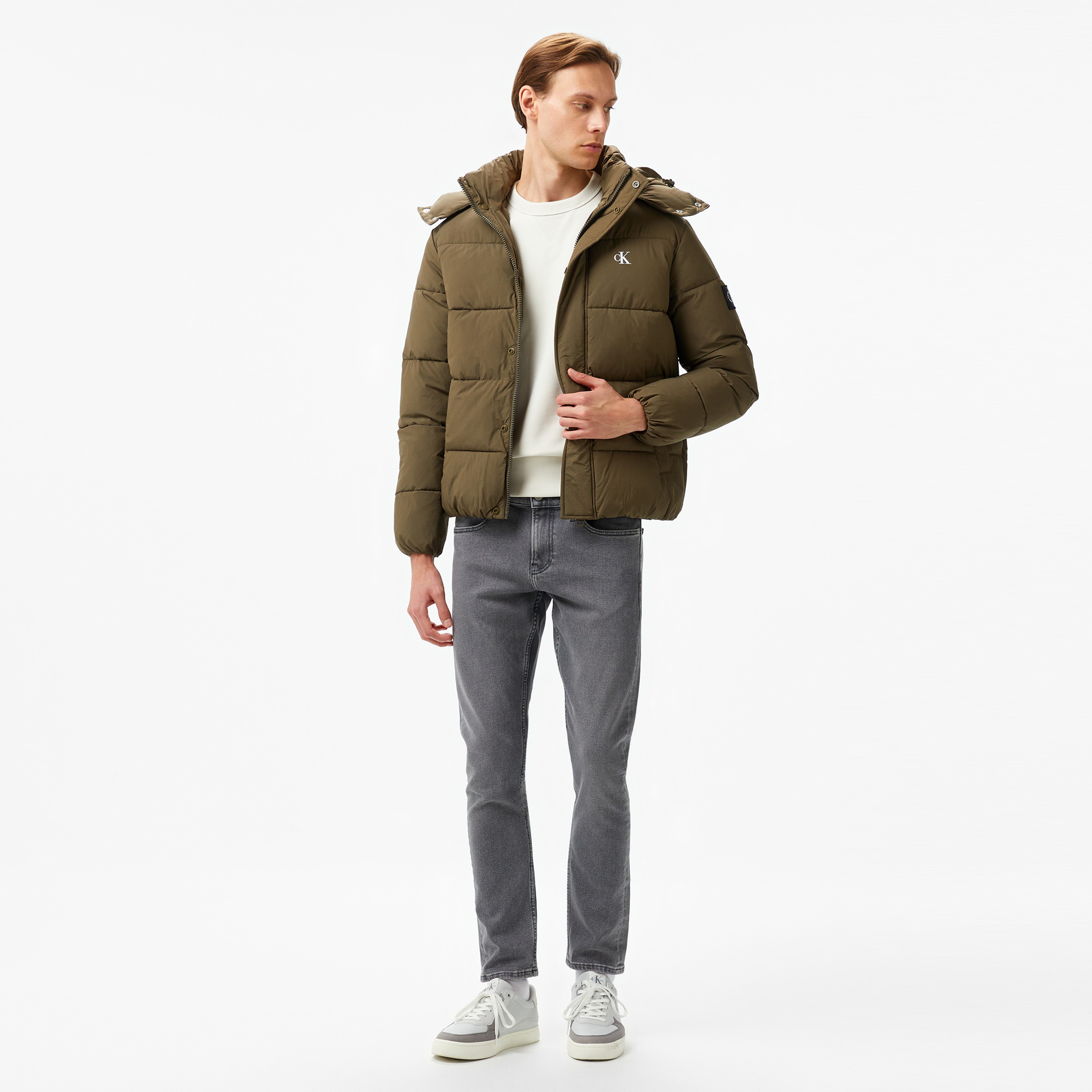 Calvin Klein Jeans Essentials Non Down Erkek Kahverengi Mont