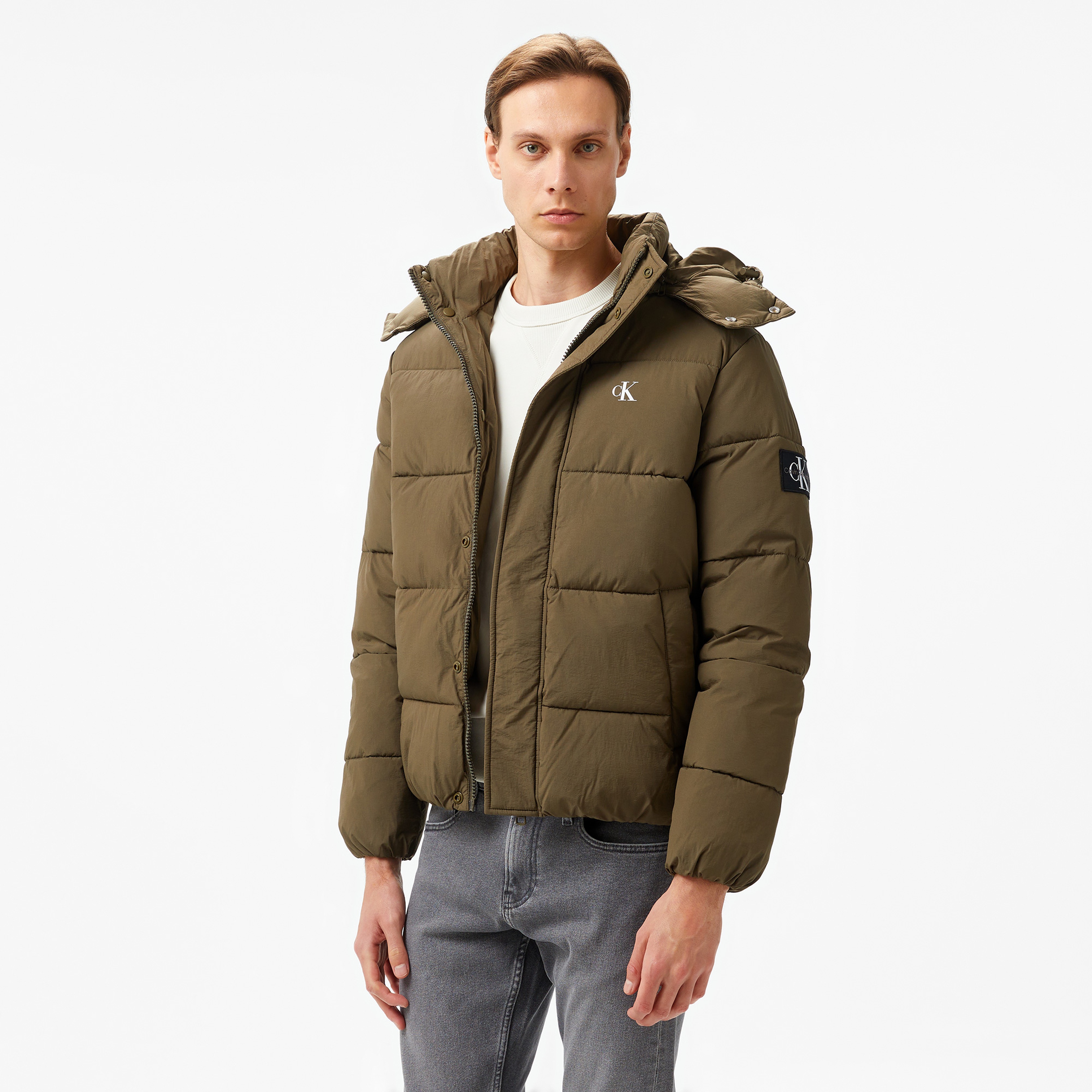 Calvin Klein Jeans Essentials Non Down Erkek Kahverengi Mont