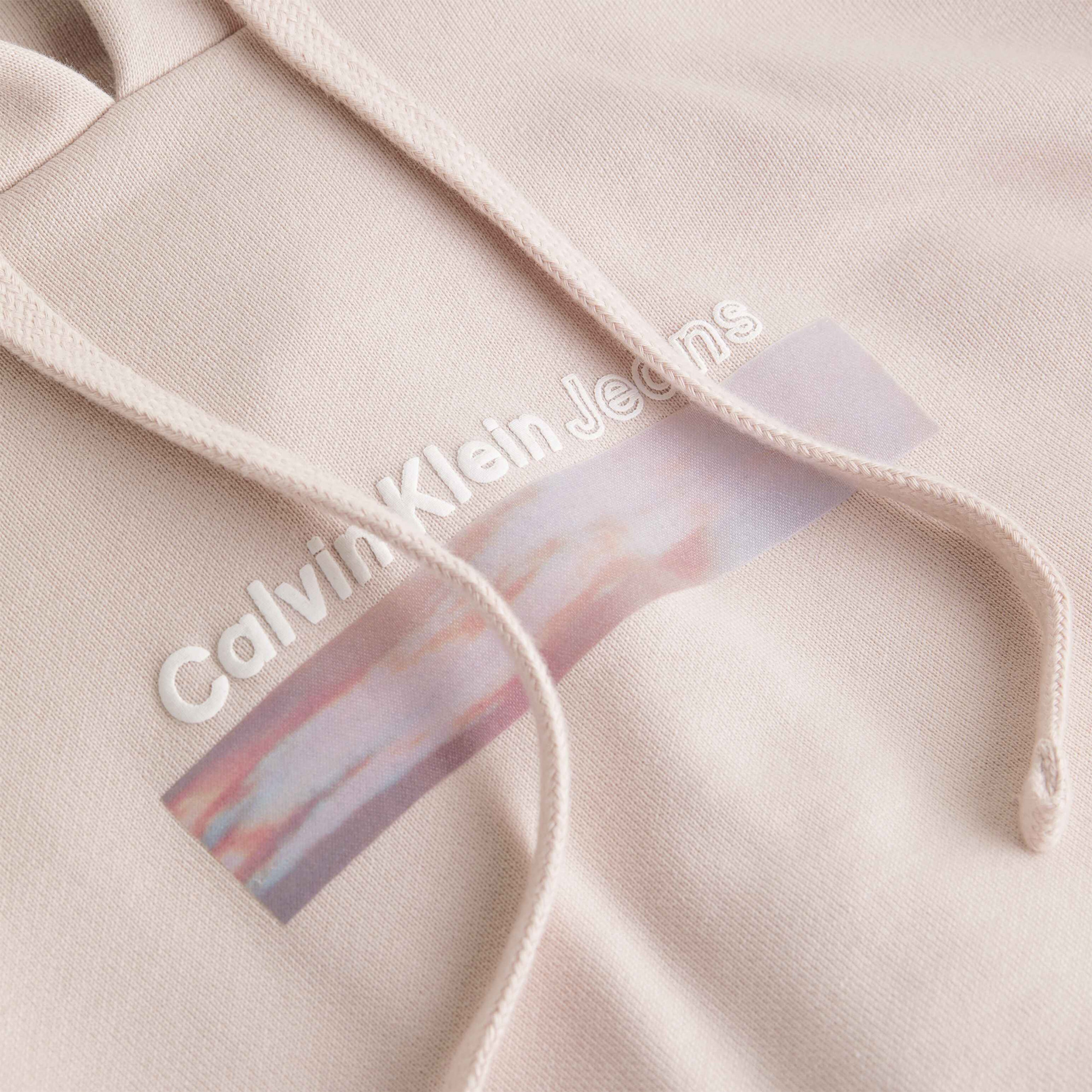 Calvin Klein Jeans Diffused Kadın Pembe Sweatshirt