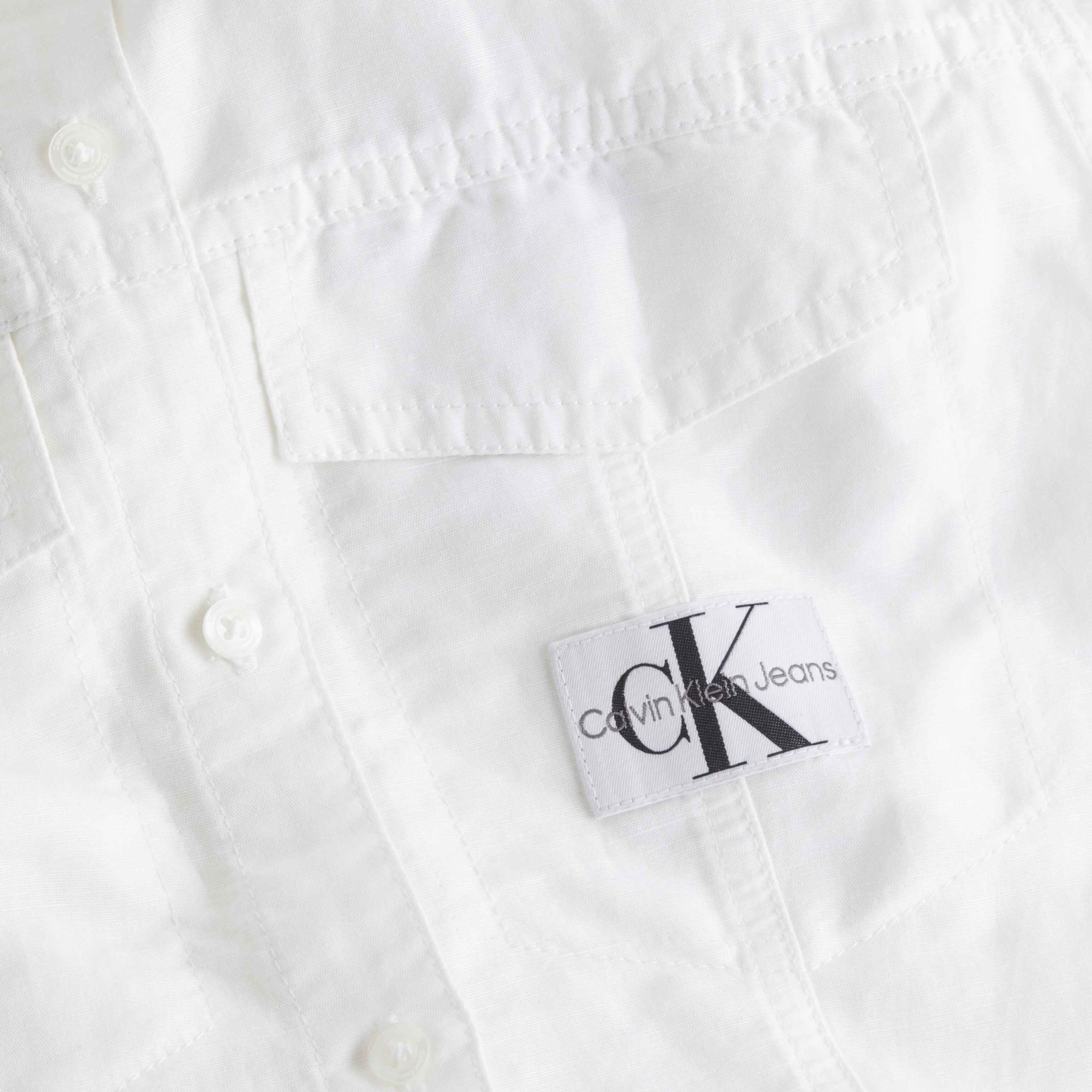 Calvin Klein Jeans Minimal Raw Kadın Beyaz Elbise
