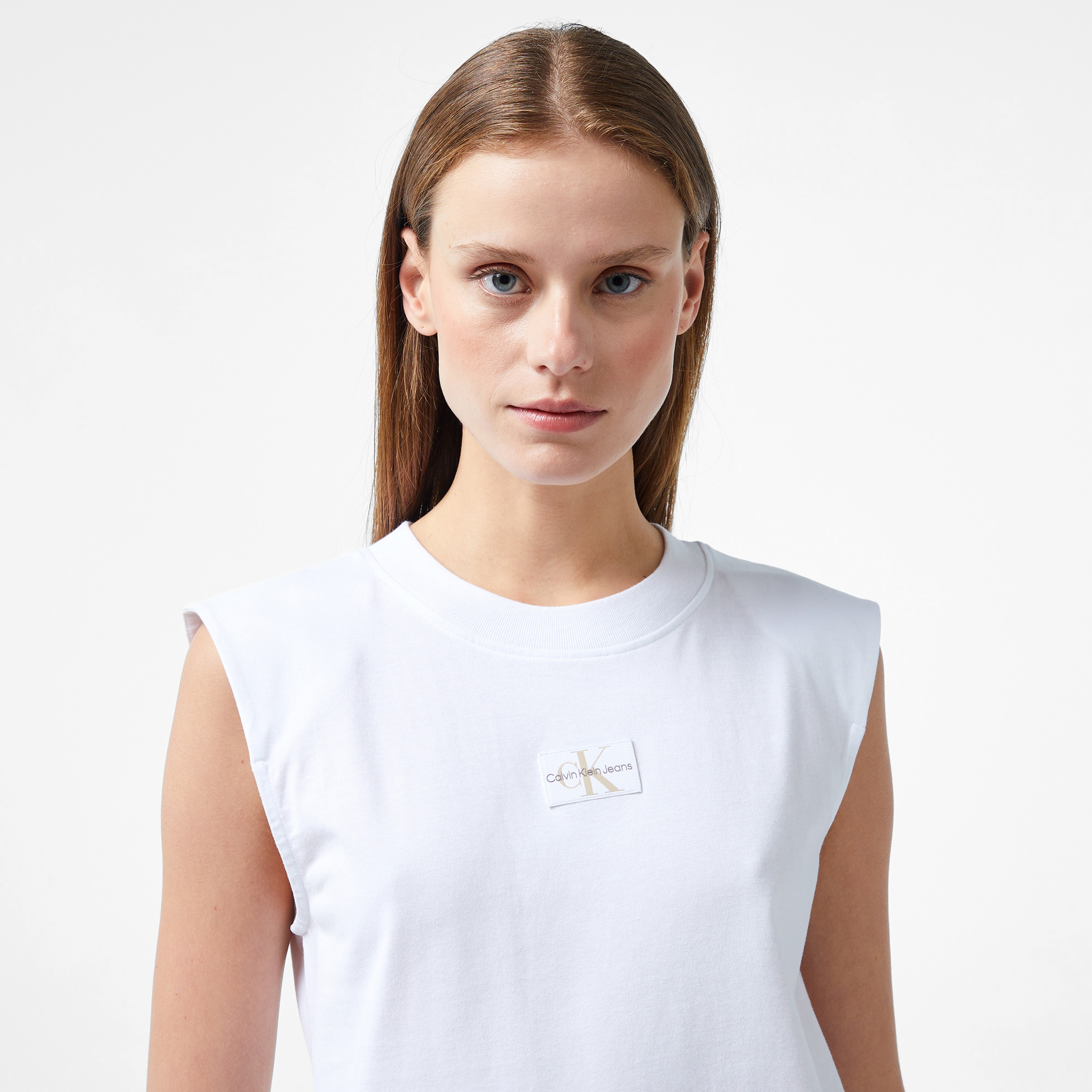 Calvin Klein Jeans Kadın Beyaz T-Shirt