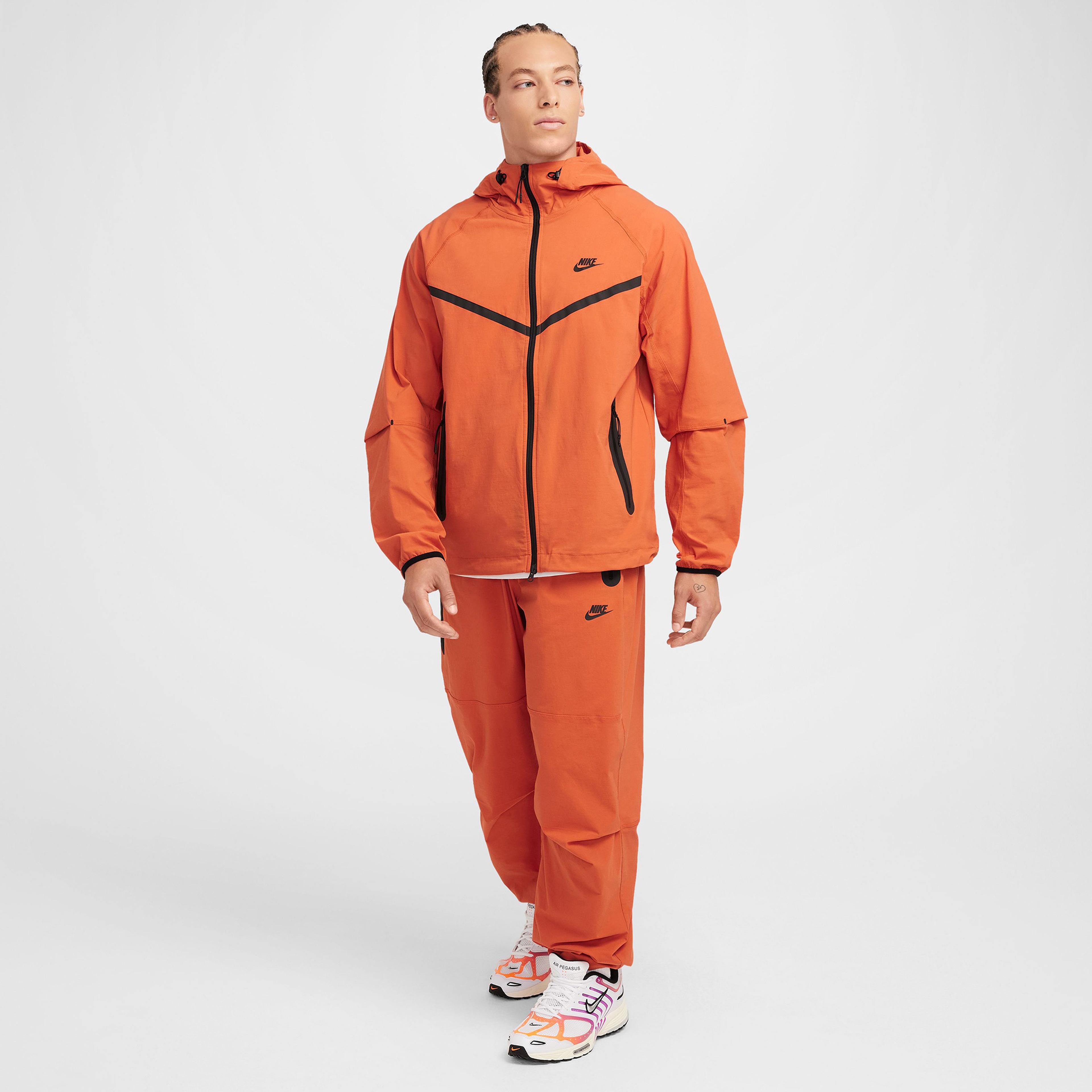 Nike Tech Dokuma Erkek Turuncu Ceket