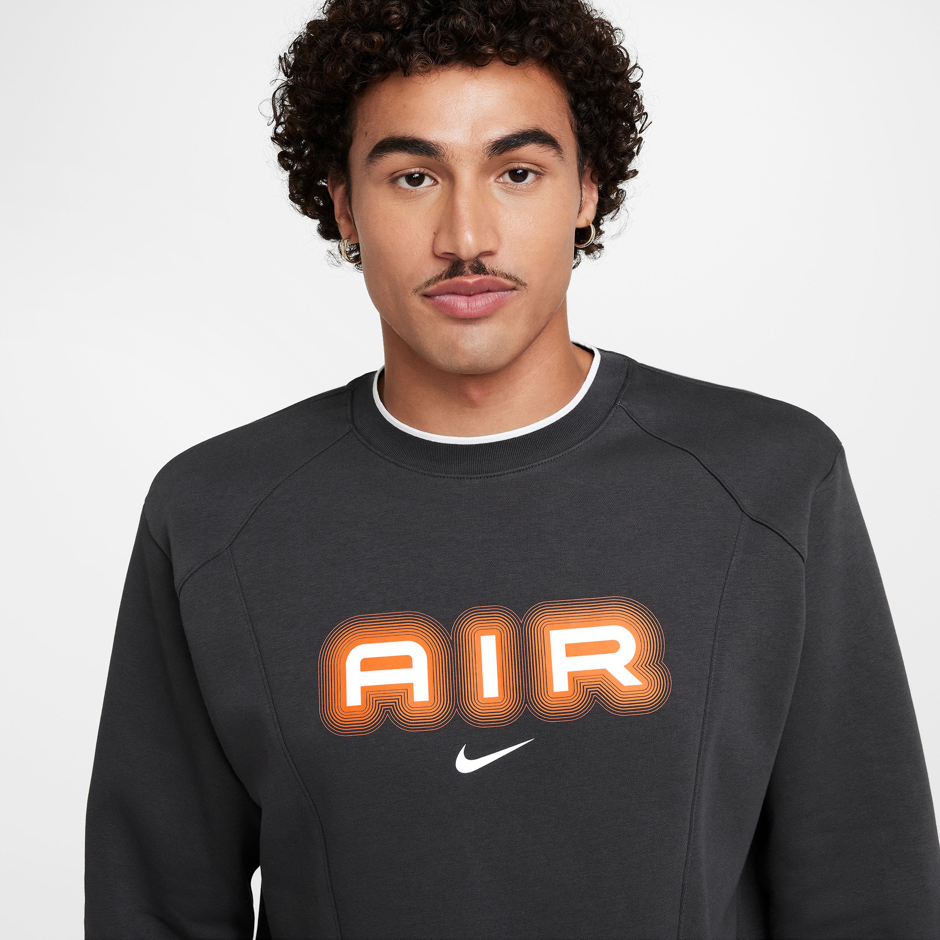 Nike Air Crew Fleece Erkek Gri Sweatshirt