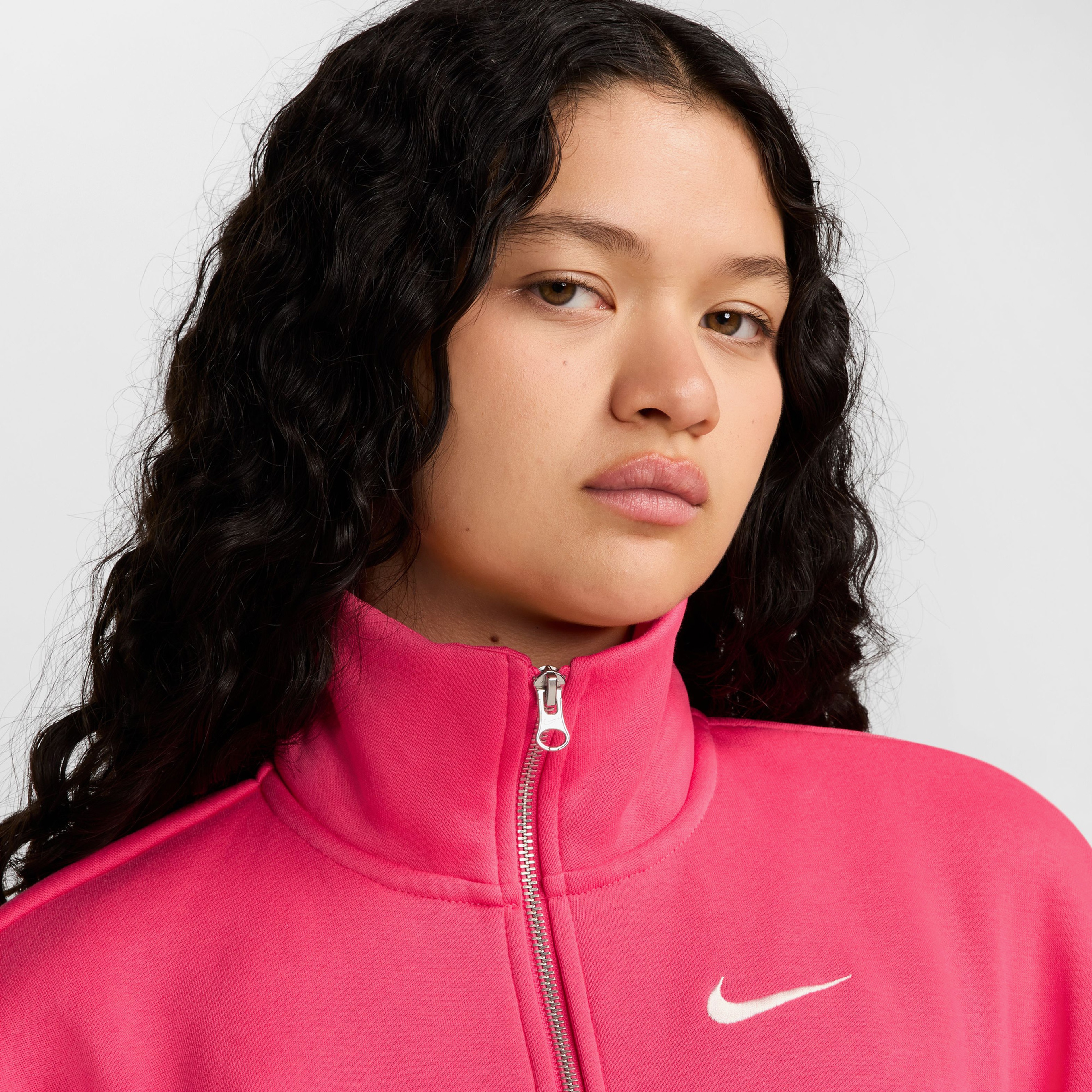Nike Sportswear Phoenix Fleece Kadın Pembe Ceket