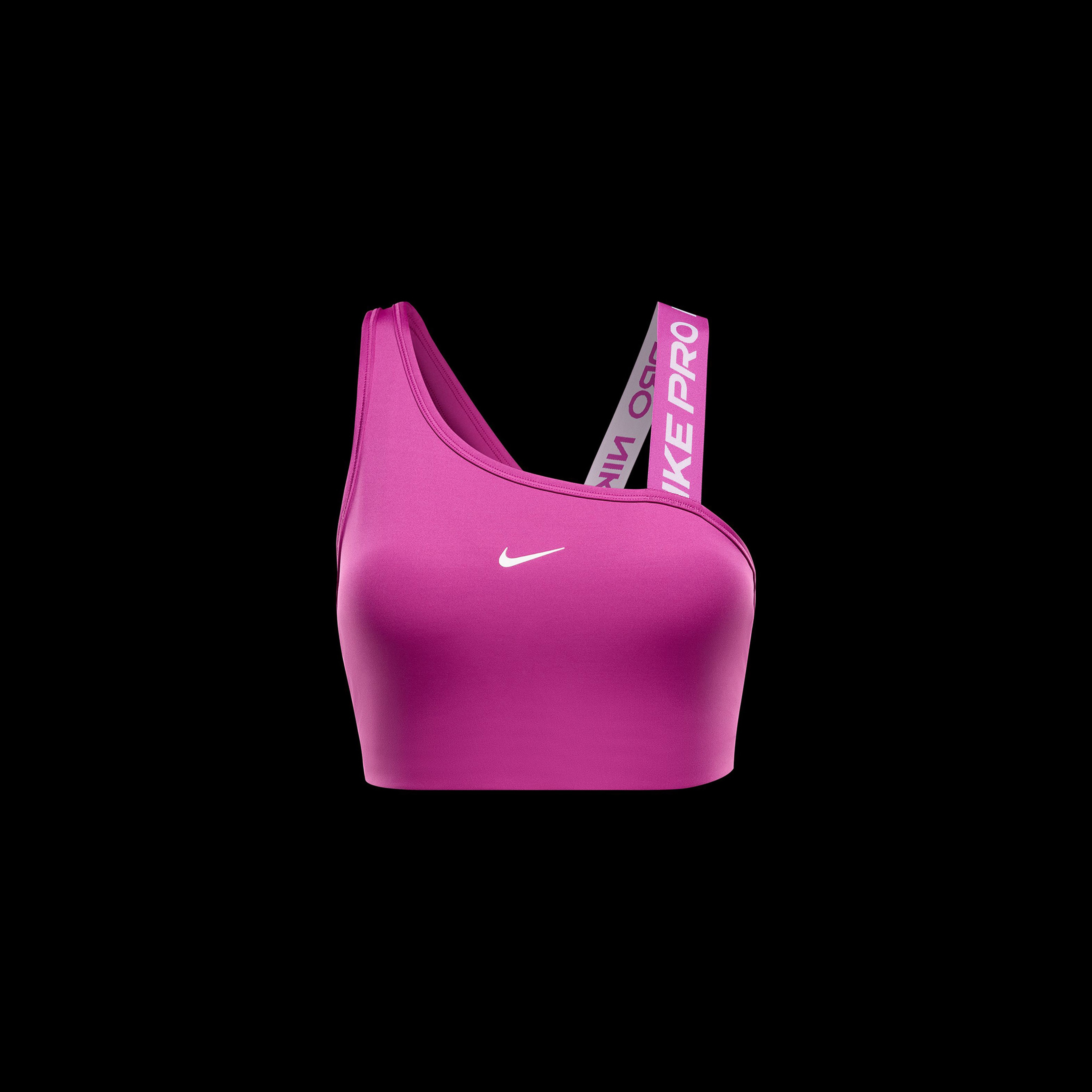 Nike Pro Swoosh Asimetrik Kadın Mor Bra