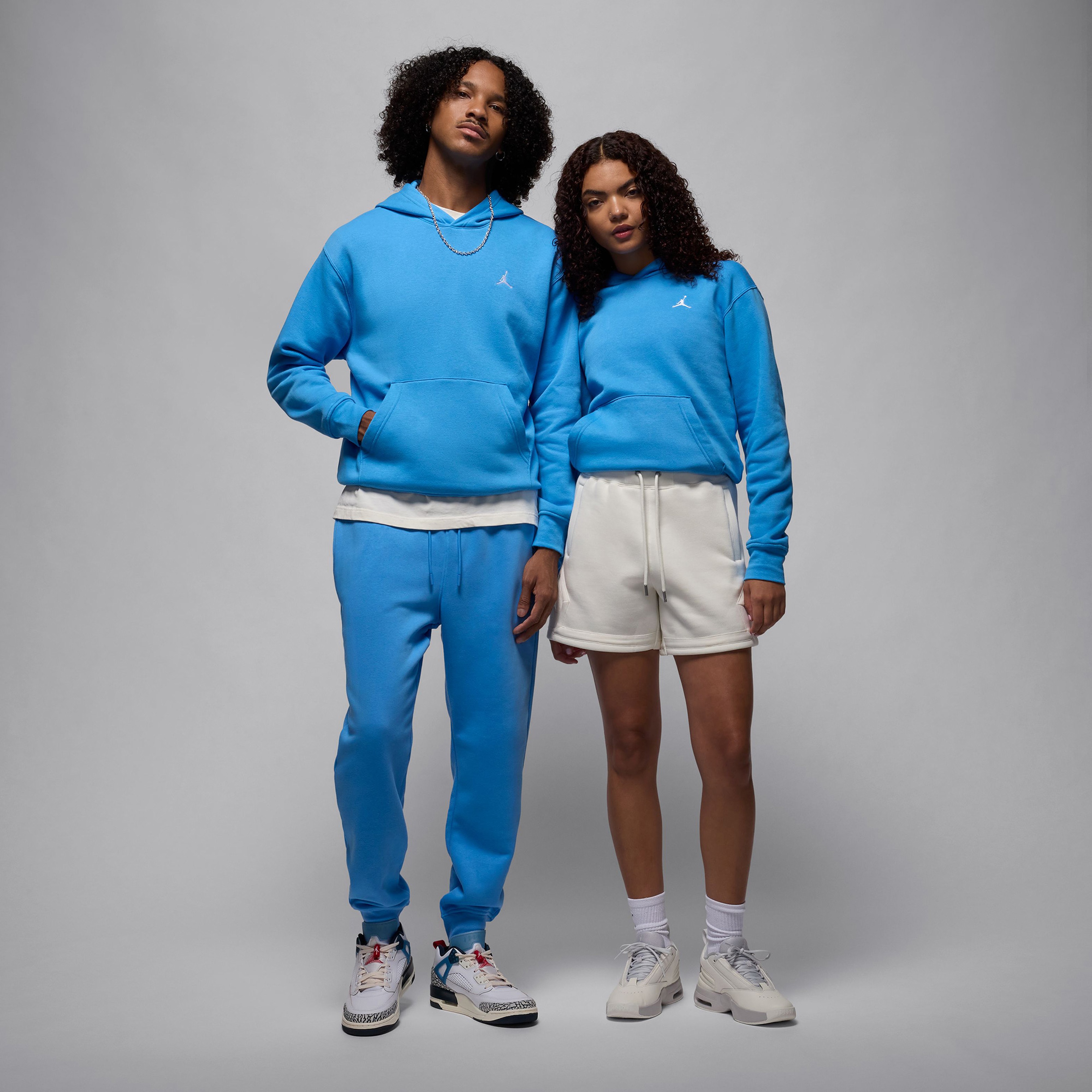 Jordan Brooklyn Fleece Erkek Mavi Kapüşonlu Sweatshirt