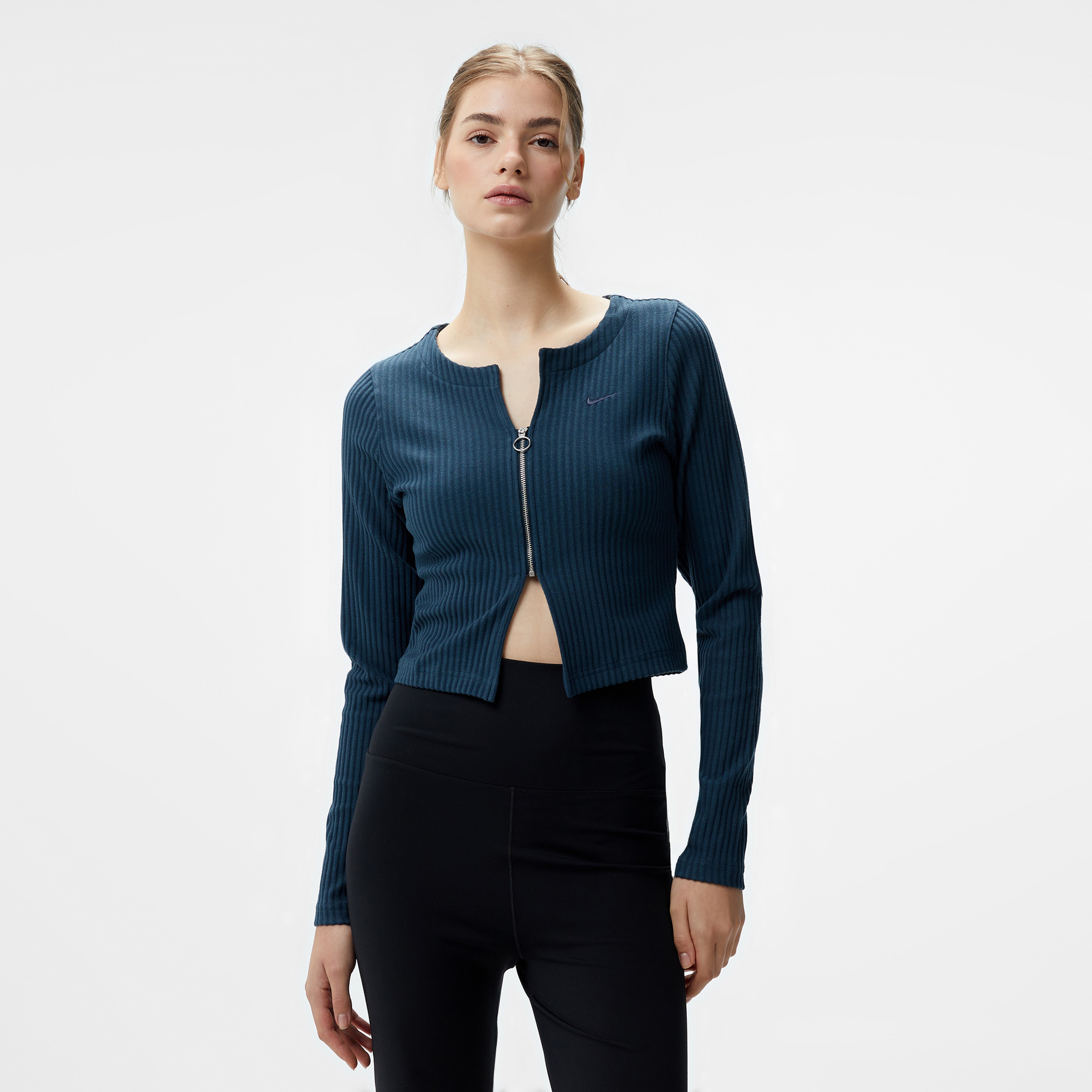 Nike Sportswear Chill Knit Kadın Lacivert Ceket