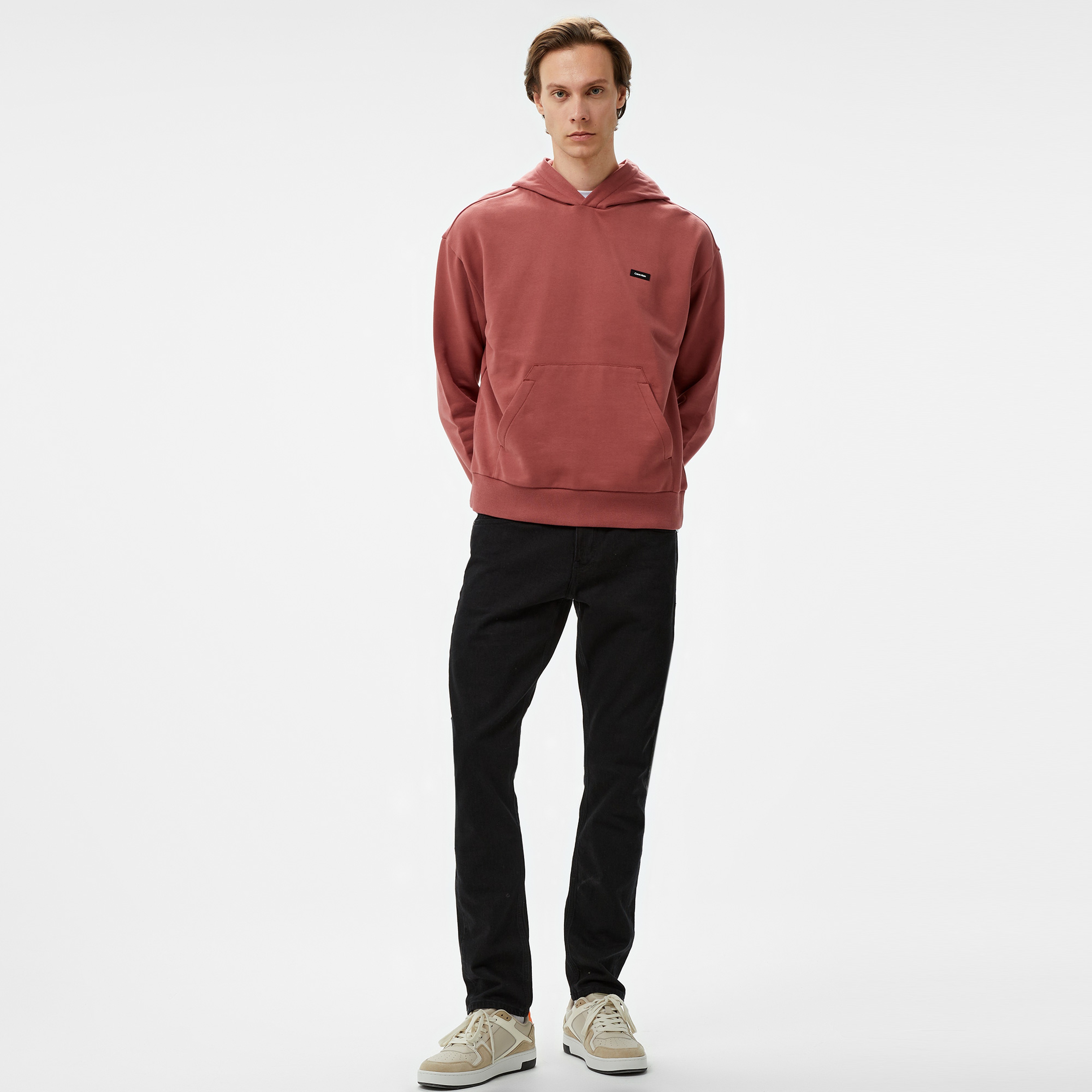 Calvin Klein Cotton Comfort Erkek Turuncu Hoodie