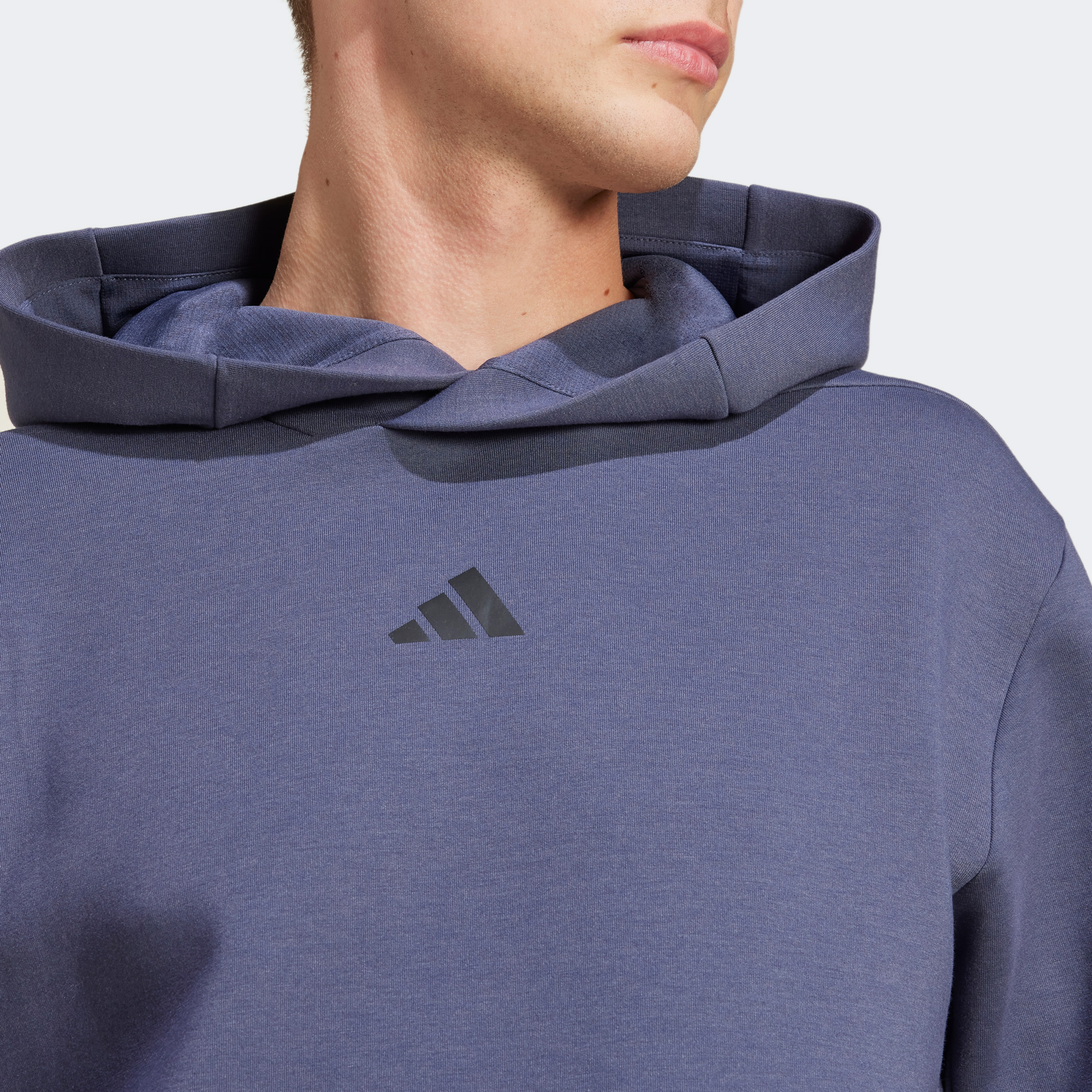 adidas Designed for Training Erkek Mavi Hoodie