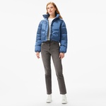 Calvin Klein Jeans Shiny Cropped Puffer Kadın Mavi Mont