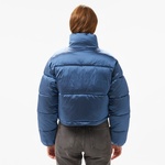 Calvin Klein Jeans Shiny Cropped Puffer Kadın Mavi Mont