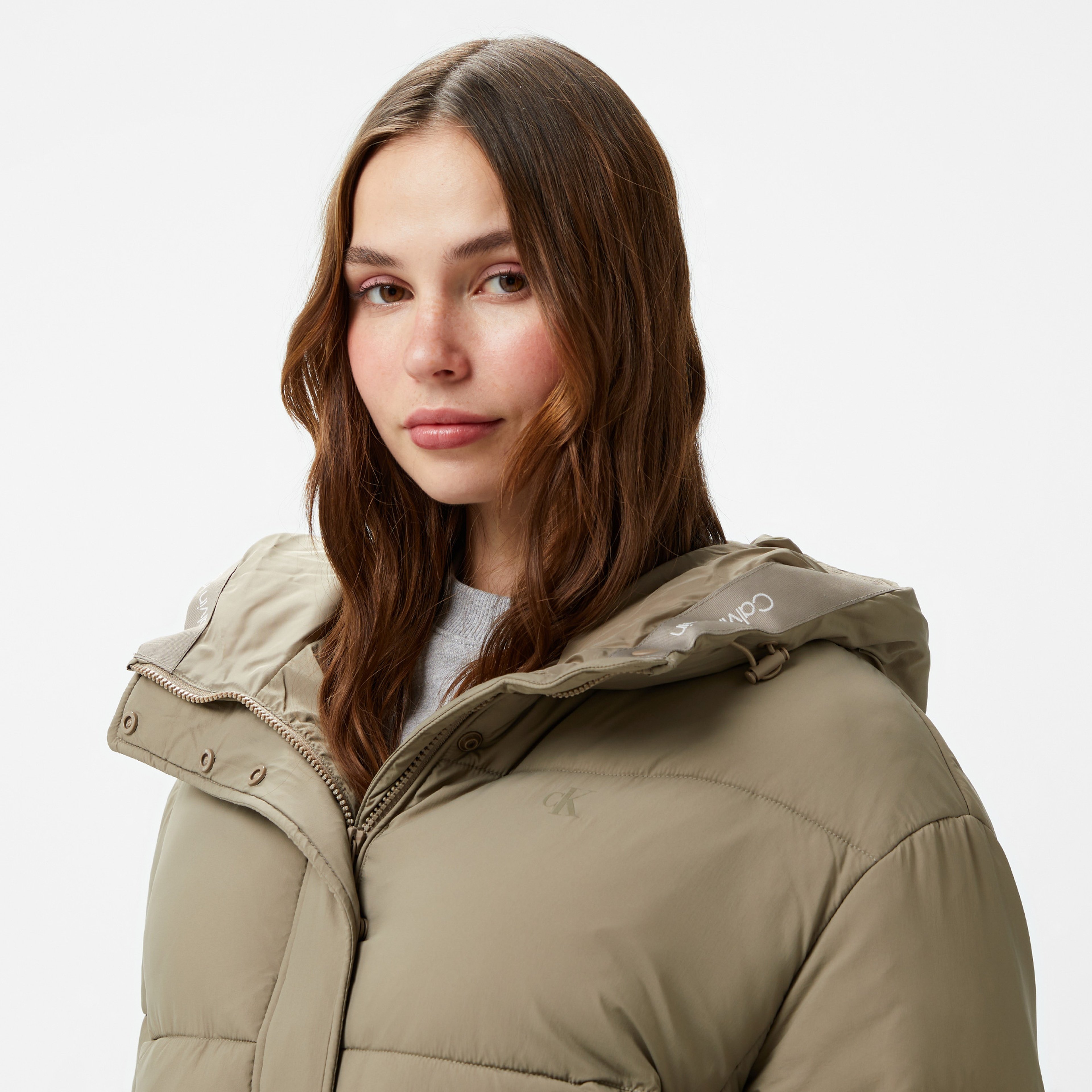 Calvin Klein Jeans Kadın Gri Mont