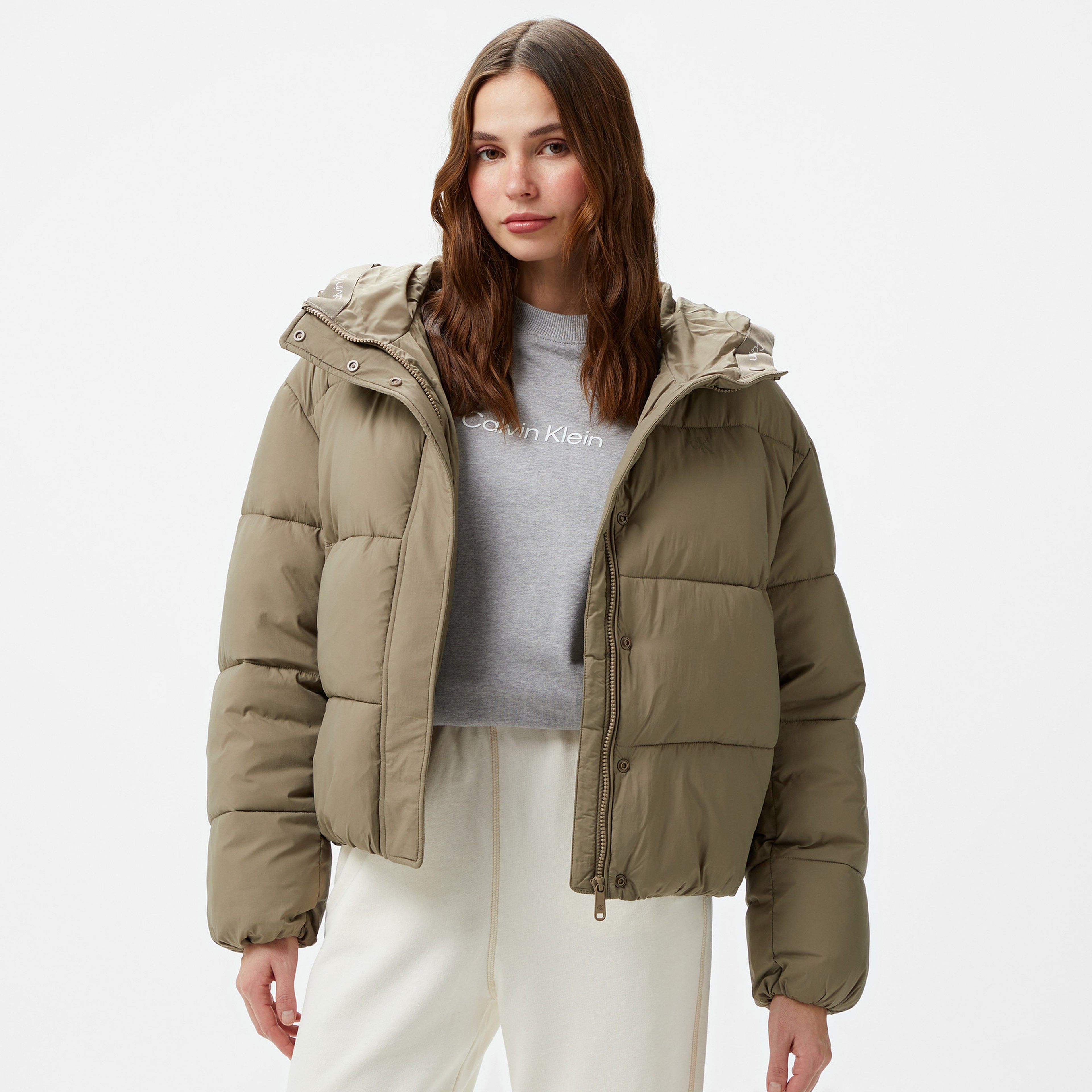 Calvin Klein Jeans Kadın Gri Mont