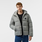 Calvin Klein Hooded Quilt Puffer Erkek Gri Mont