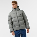 Calvin Klein Hooded Quilt Puffer Erkek Gri Mont