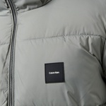 Calvin Klein Hooded Quilt Puffer Erkek Gri Mont