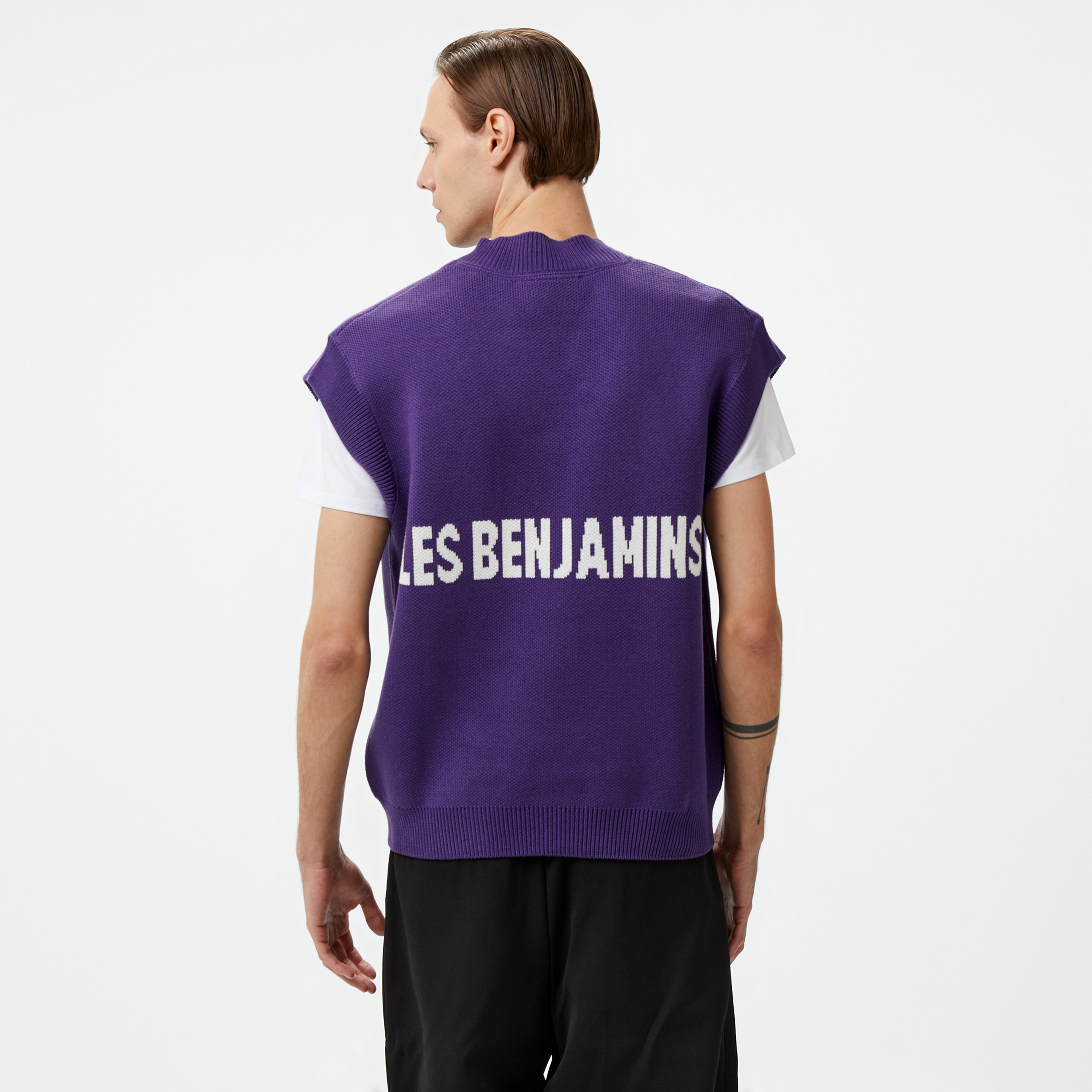 Les Benjamins 303 Erkek Mor Süveter