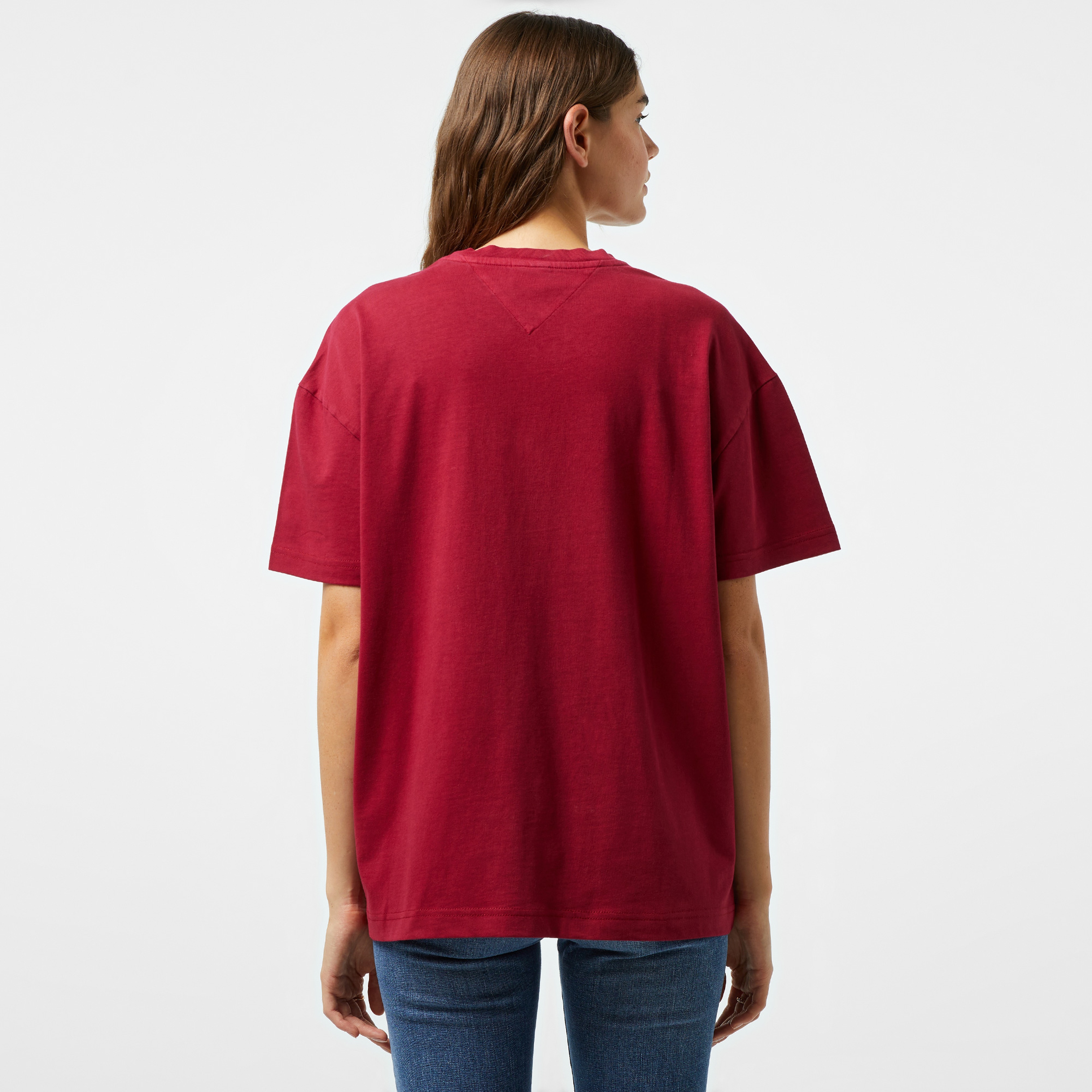 Tommy Jeans Kadın Kırmızı T-Shirt