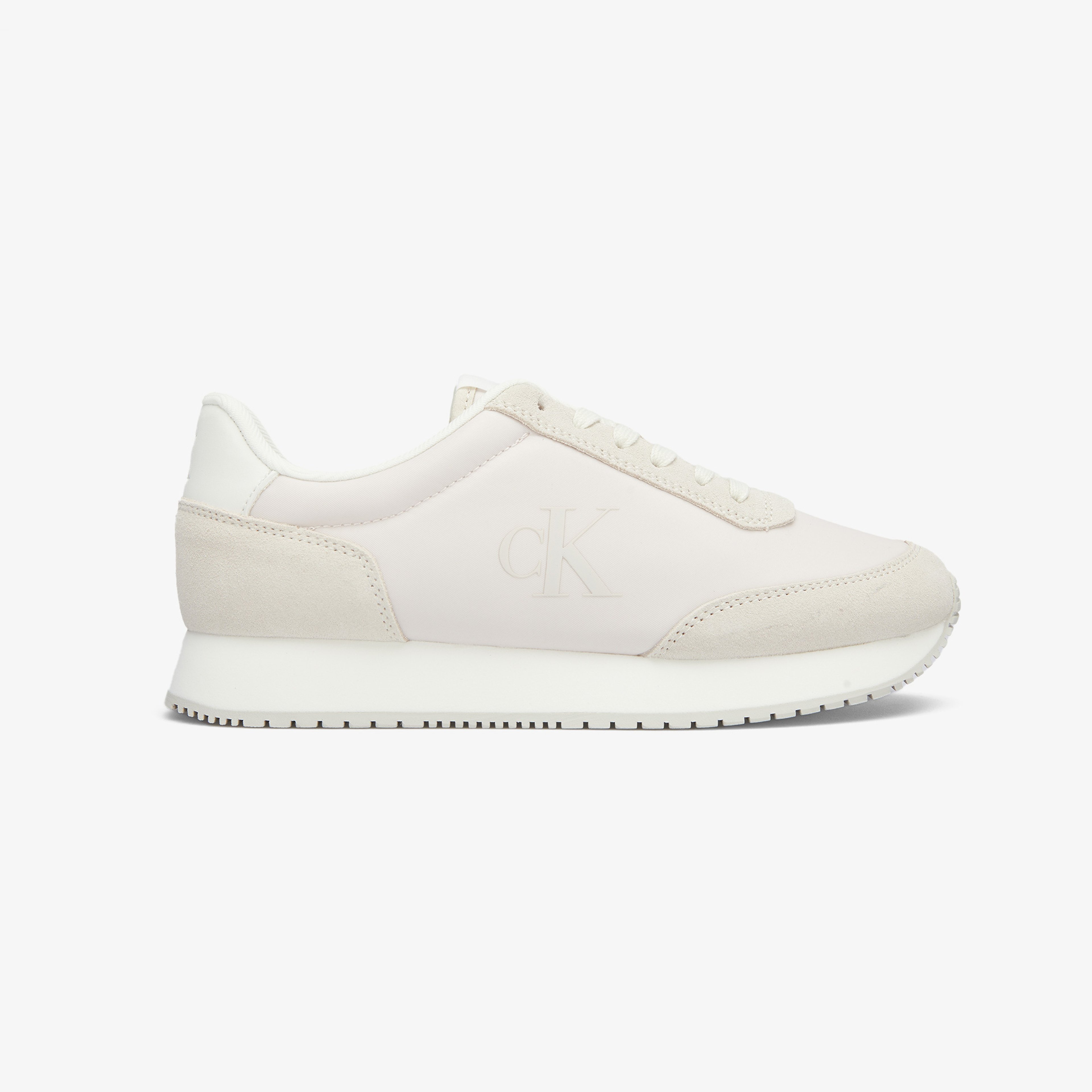Calvin Klein Jeans Runner Laceup Low Mix Kadın Krem Spor Ayakkabı
