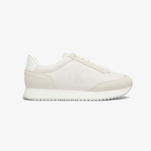 Calvin Klein Jeans Runner Laceup Low Mix Kadın Krem Spor Ayakkabı