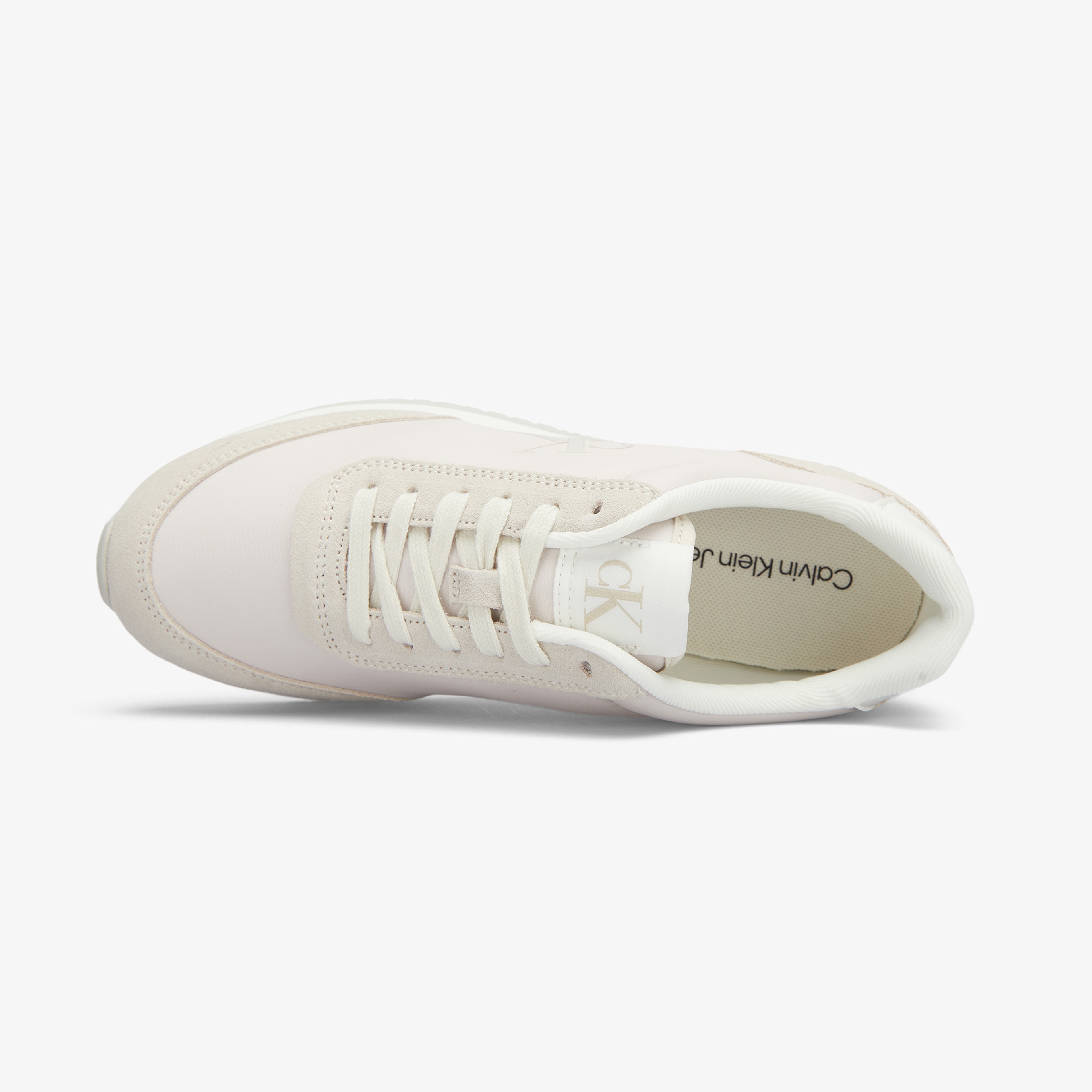 Calvin Klein Jeans Runner Laceup Low Mix Kadın Krem Spor Ayakkabı