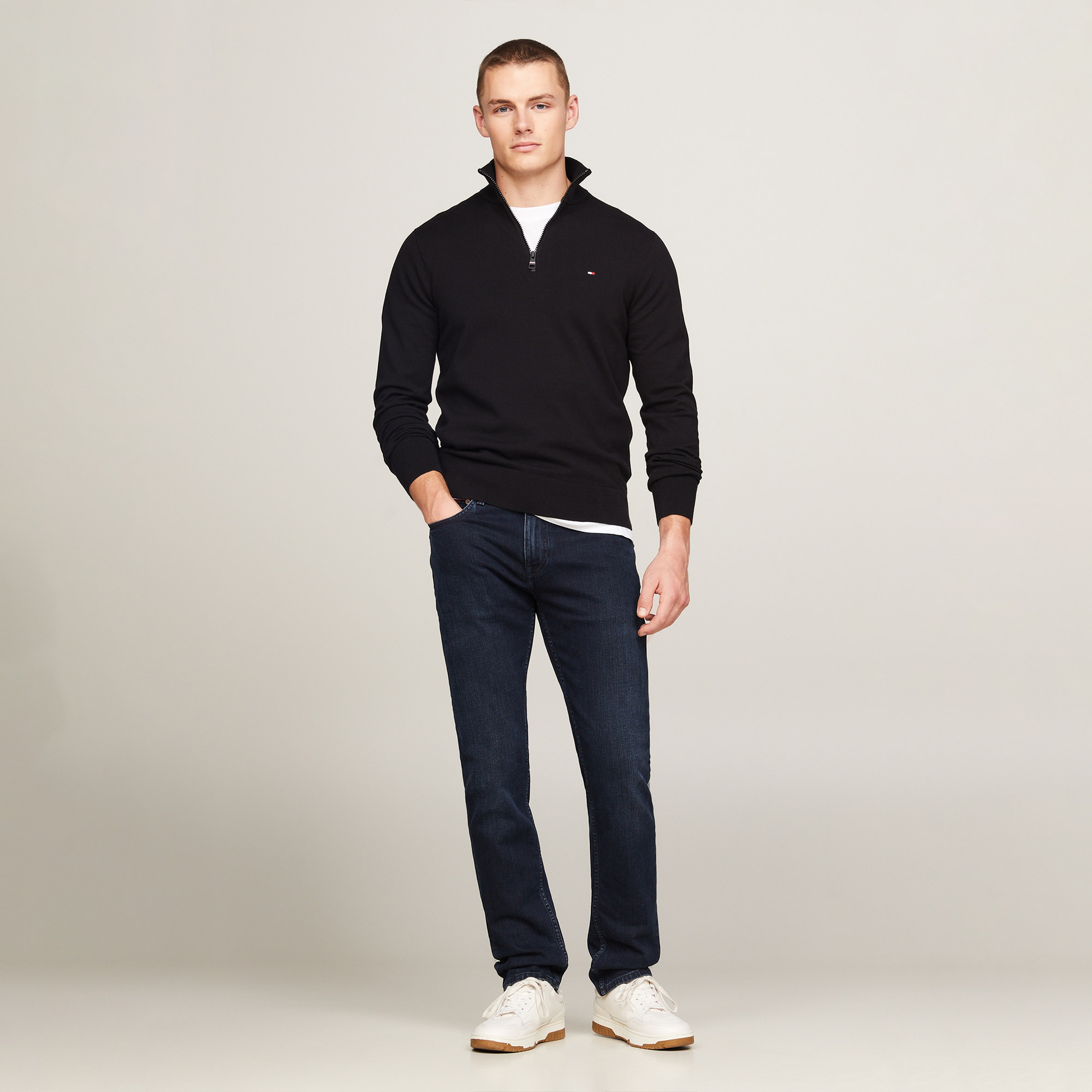 Tommy Hilfiger Erkek Siyah Triko