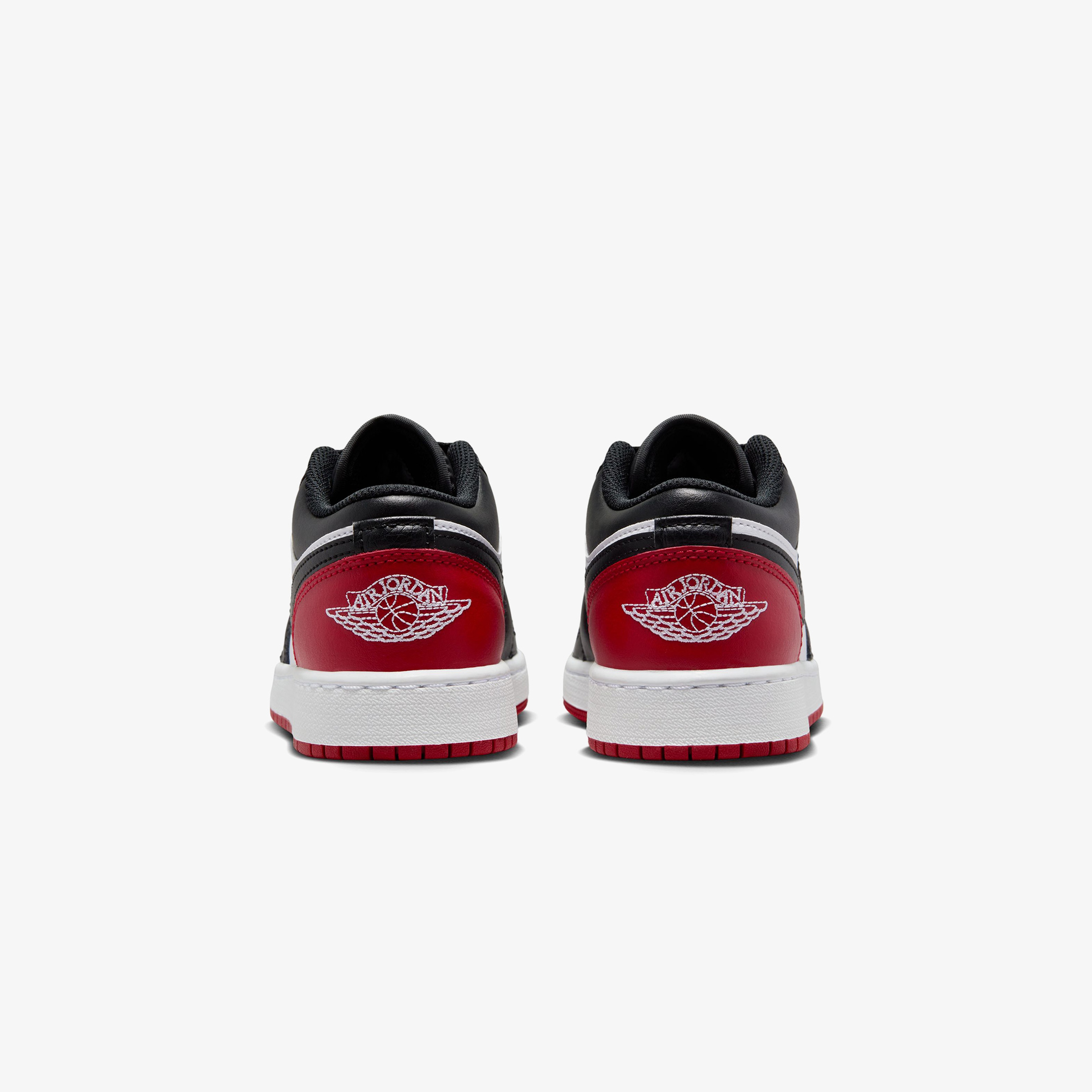 Jordan Air 1 Low Kadın Siyah/Beyaz/Kırmızı Sneaker