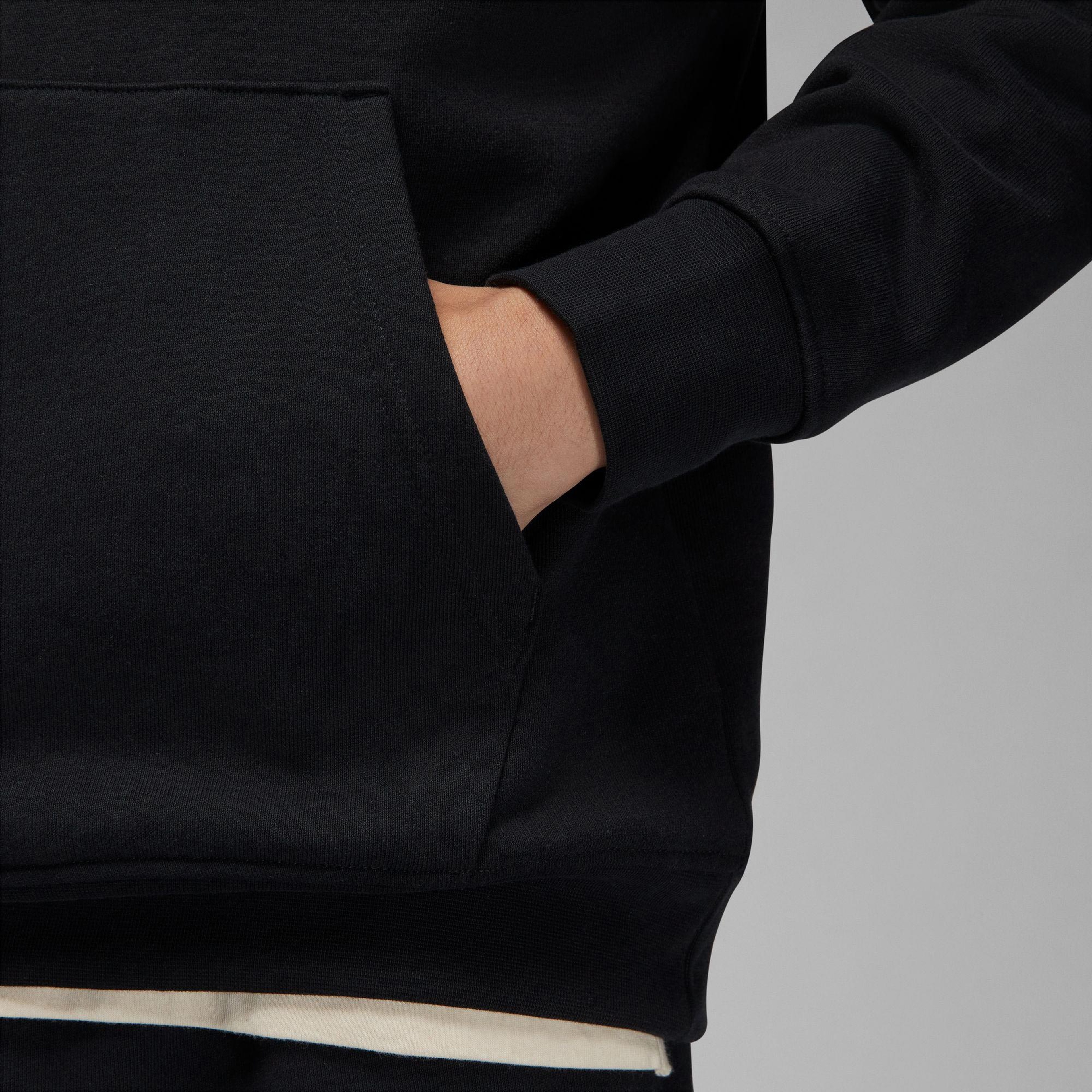 Jordan Flight Fleece Pullover Erkek Siyah Hoodie